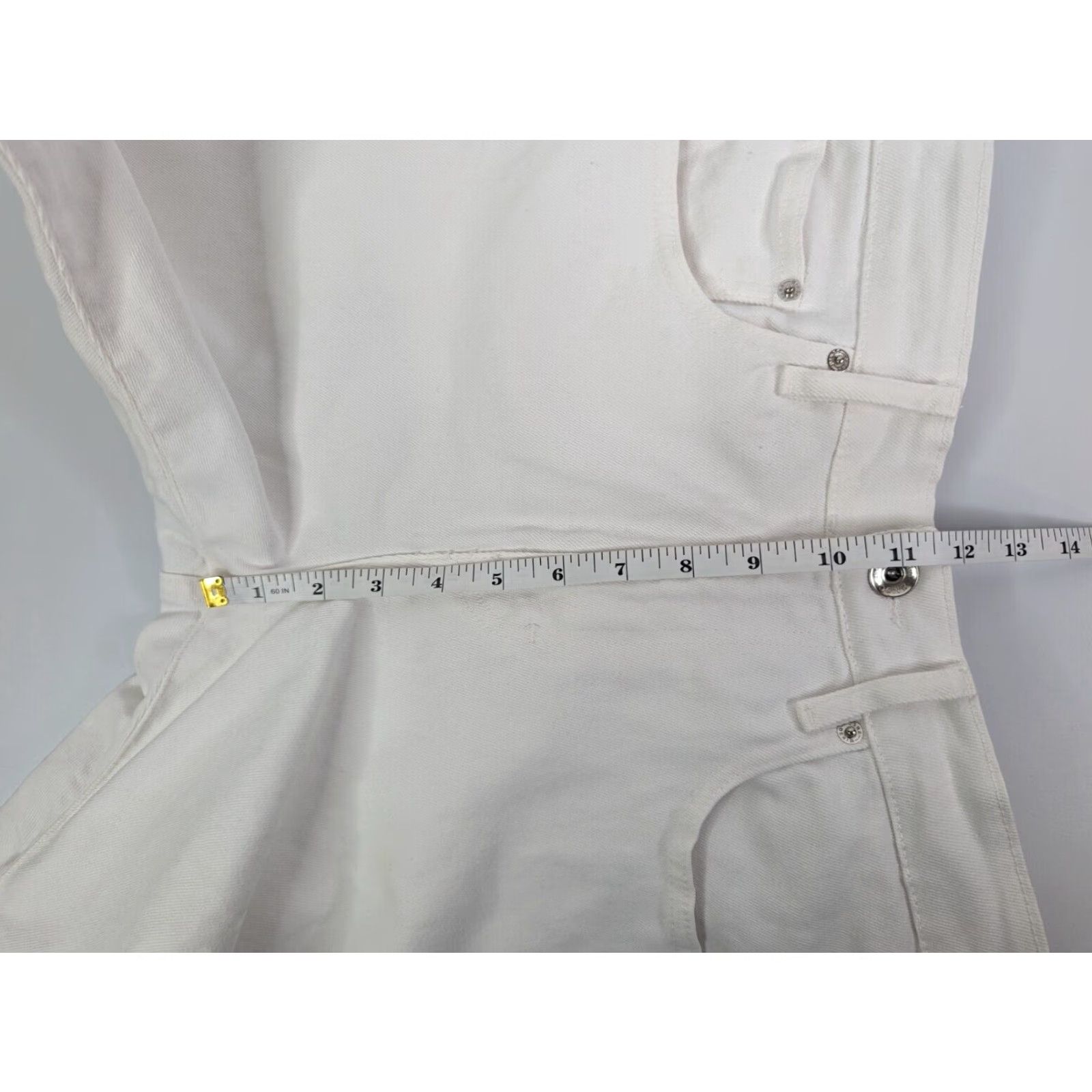 Zara Zara Jeans Shorts Men’s 30 White Denim Flat Front Cotton 5-Pocket Regular Front Zip Button Logo Embroidered Size US 30 / EU 46 - 4 Thumbnail