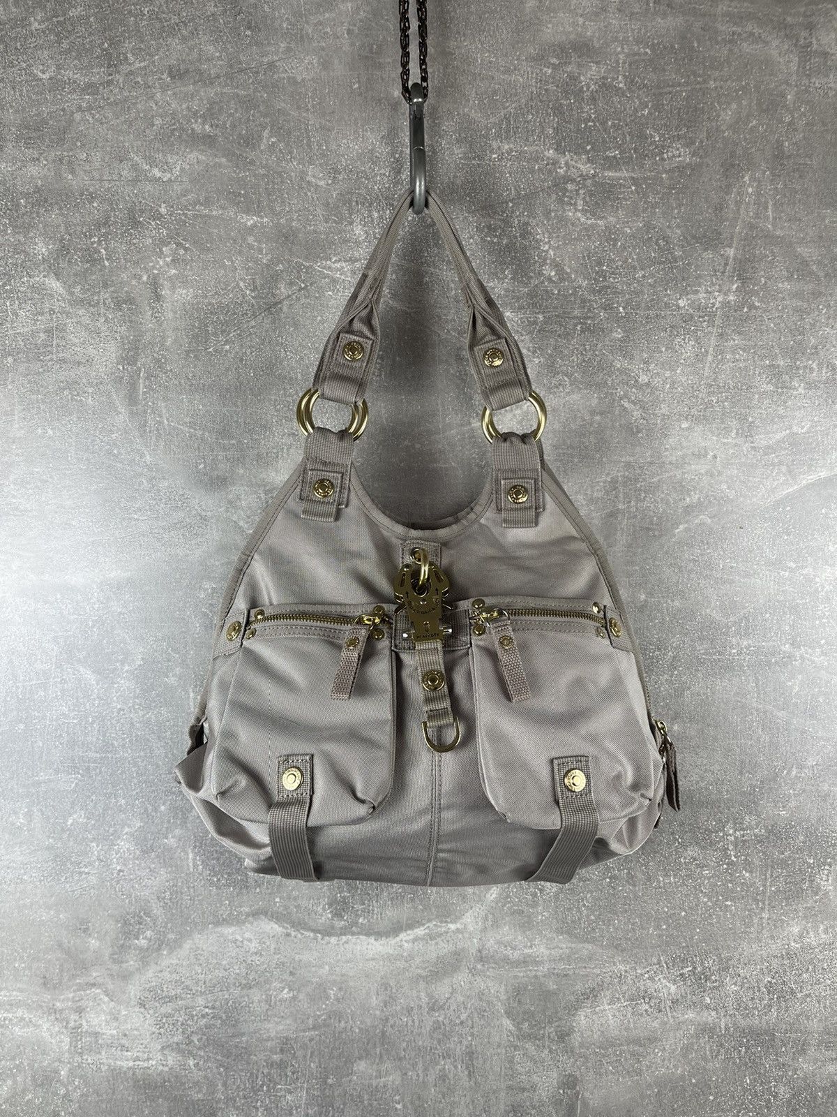 George Gina & Lucy Y2K George Gina & Lucy L04E Affair Nylon Shoulder Bag Grey Size ONE SIZE - 1 Thumbnail