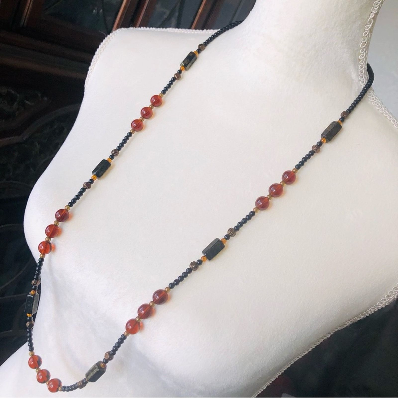 Vintage Vintage 70s natural stone long length necklace Size ONE SIZE - 4 Thumbnail