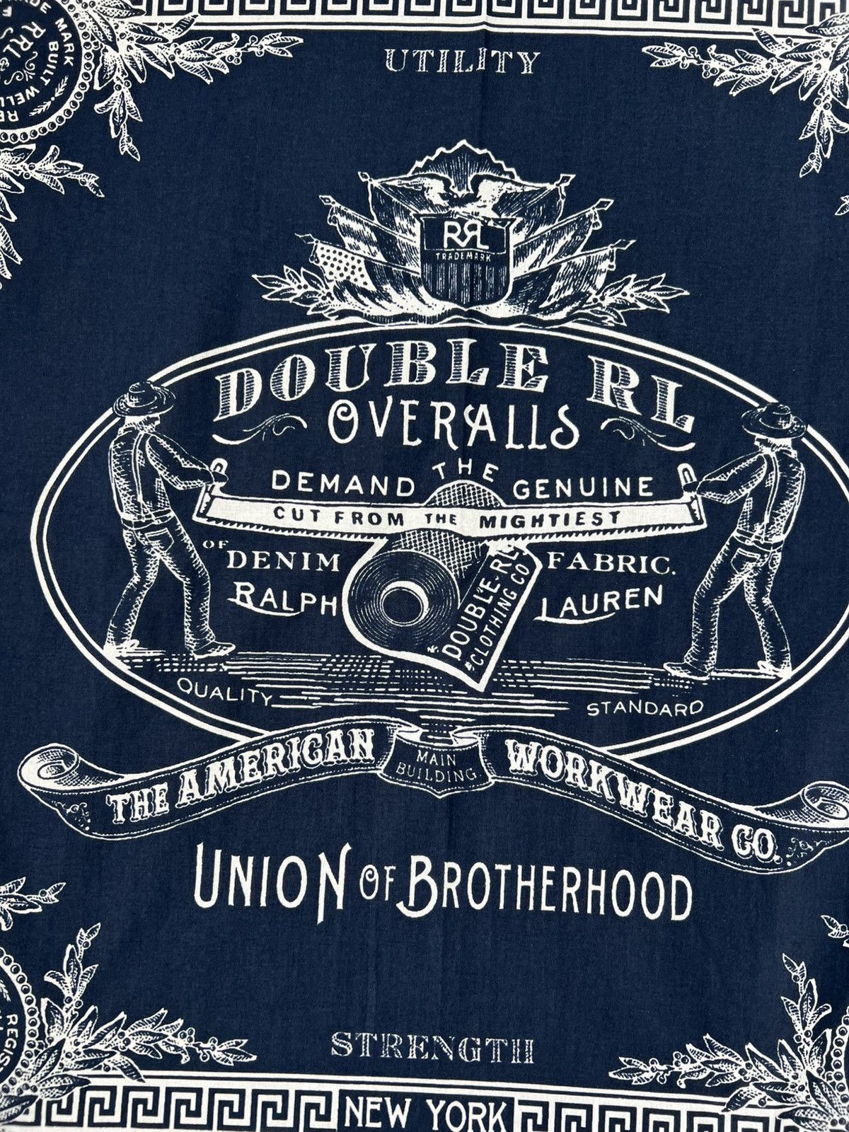 RRL Ralph Lauren Vintage Double RL (RRL) Bandana Americana Workwear Design Size ONE SIZE - 5 Thumbnail