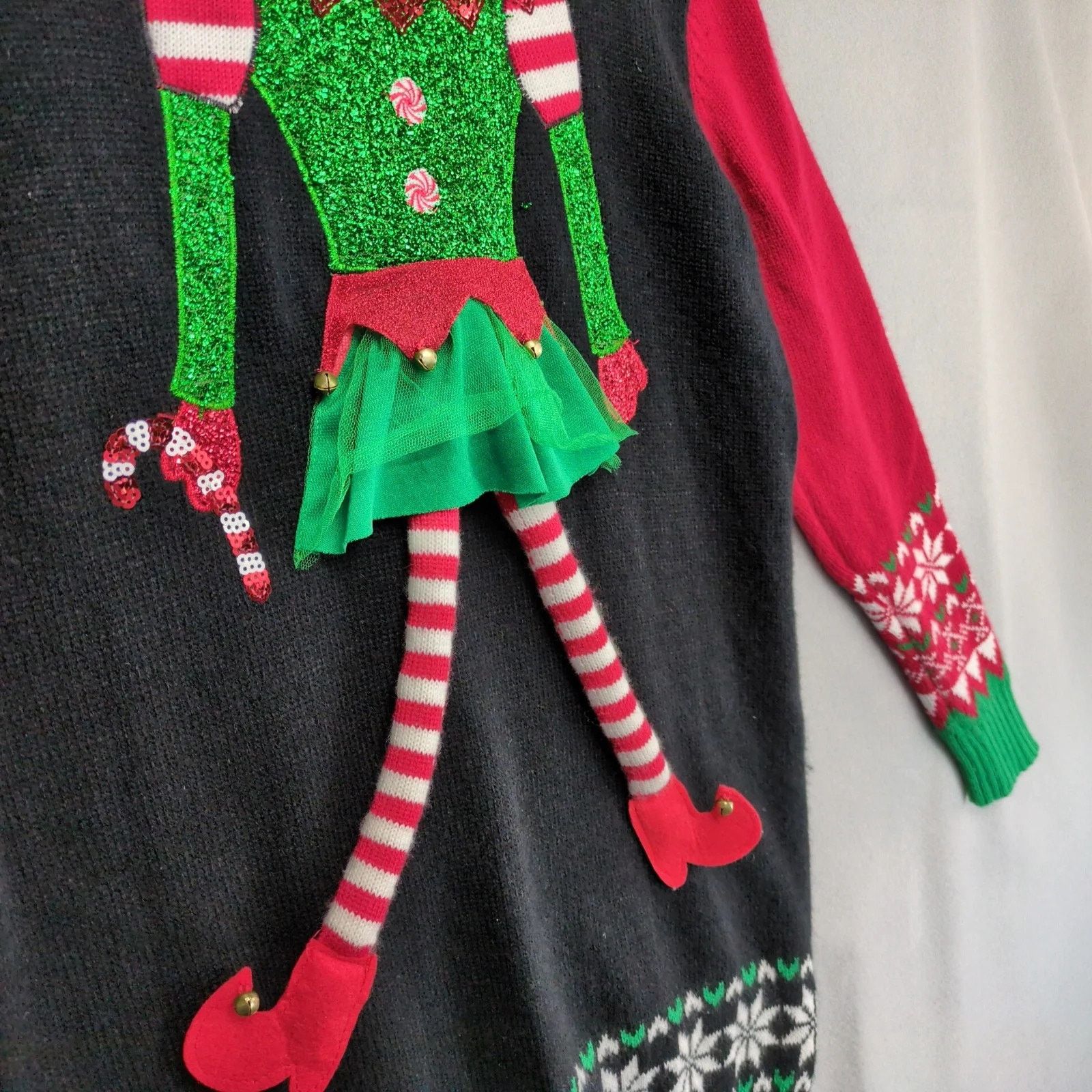 Other United States Sweaters Holiday Christmas Elf Sweater Dress Size XL / US 12-14 / IT 48-50 - 2 Thumbnail
