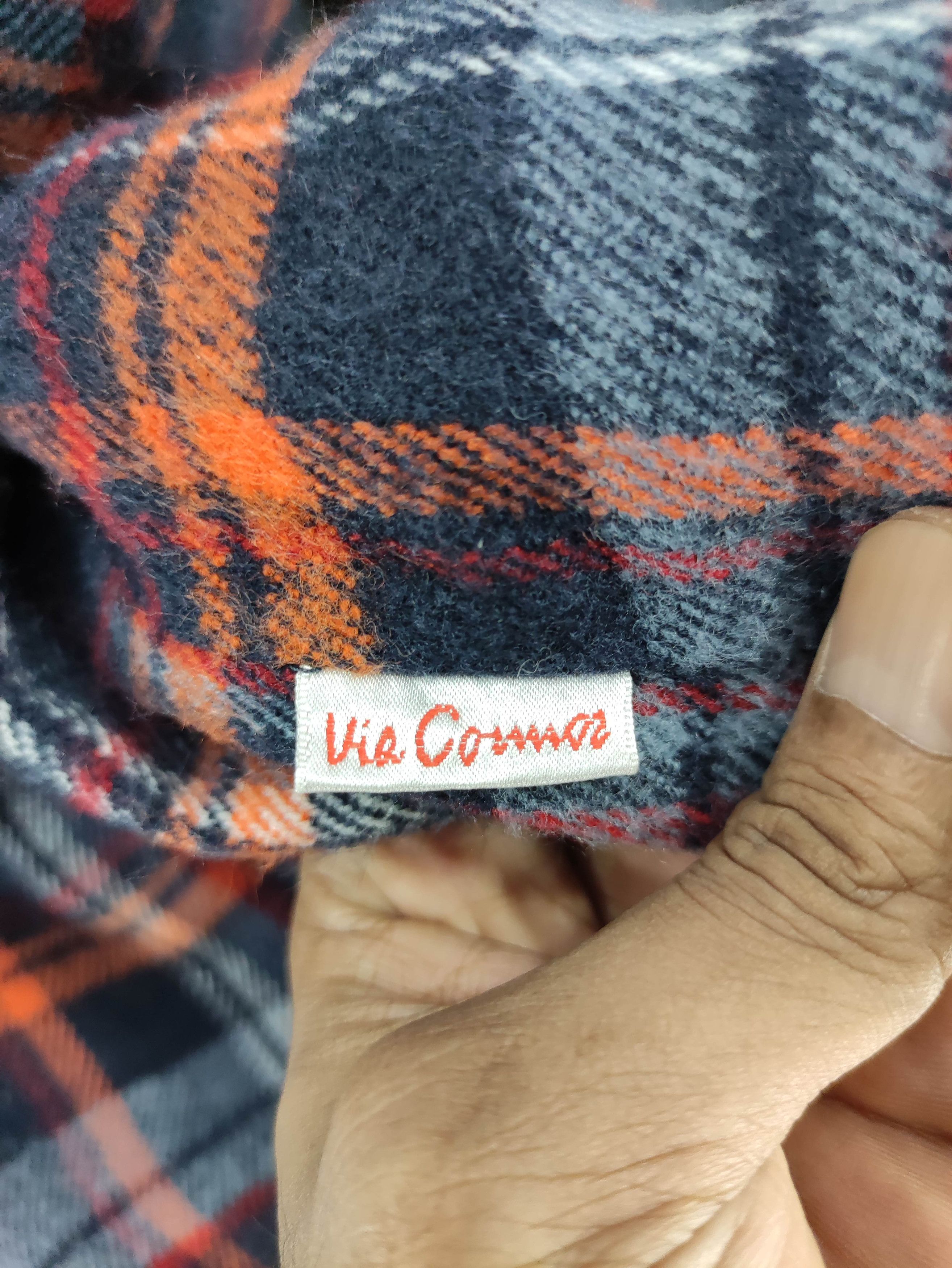 Japanese Brand Vintage Japanese Brand Via Cosmo Flannel Jacket Zipper Size M / US 6-8 / IT 42-44 - 2 Thumbnail