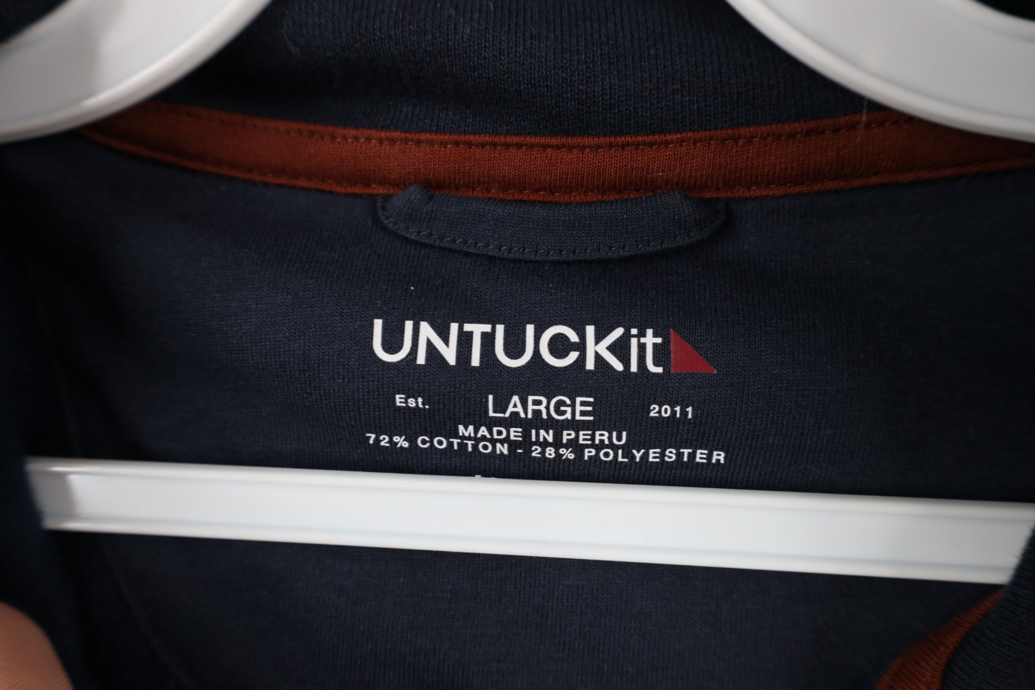 UNTUCKit × Vintage Untuckit Blank Snap Button Fleece Pullover Sweater Navy Blue Size US L / EU 52-54 / 3 - 7 Thumbnail