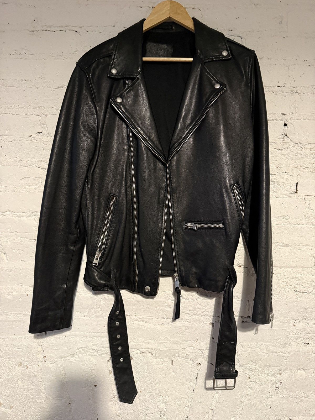 Allsaints Biker leather jacket Size US S / EU 44-46 / 1 - 1 Thumbnail
