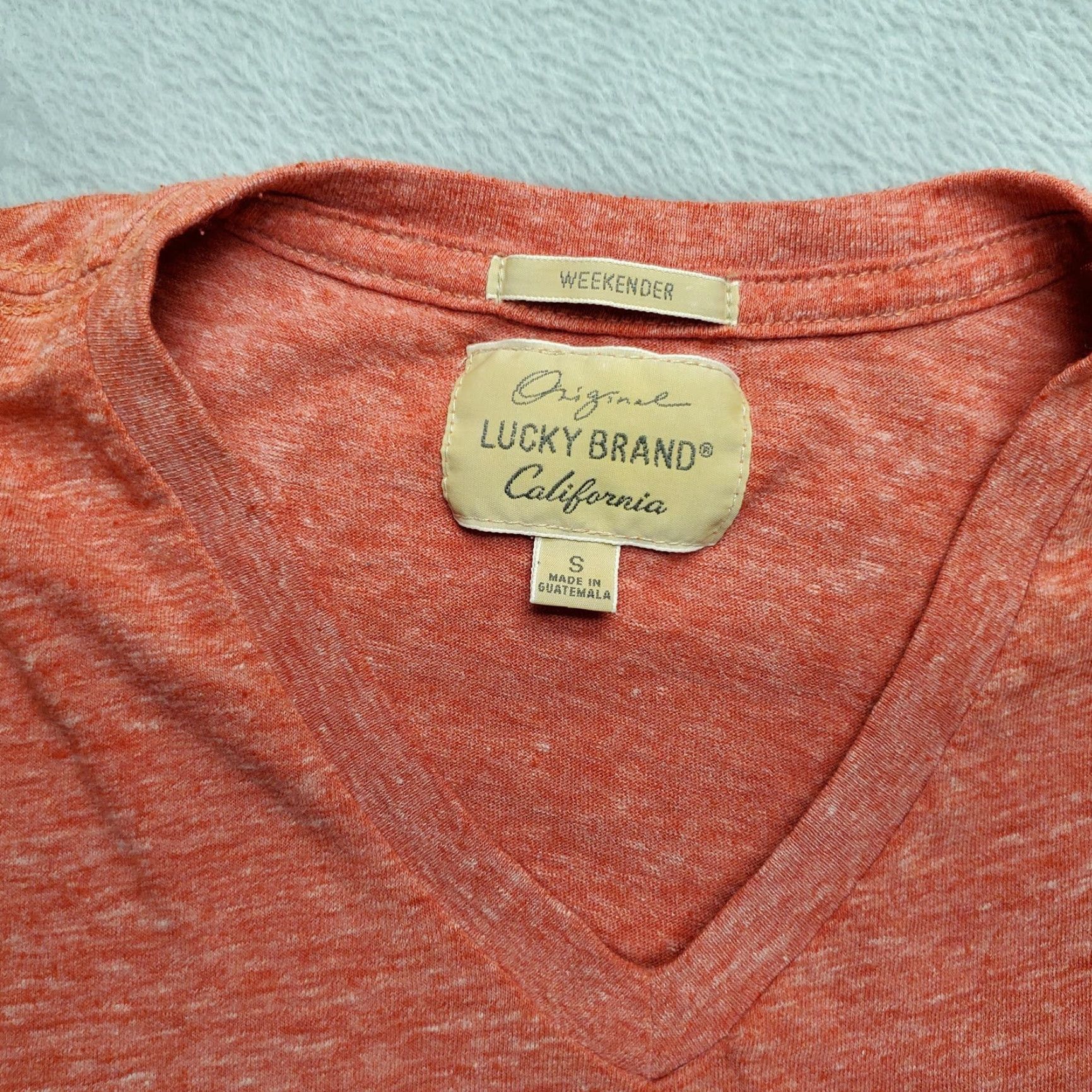 Lucky Brand VINTAGE Lucky Brand Shirt Womens Small Red Weekender V-Neck Short Sleeve Casual TEE Size S / US 4 / IT 40 - 5 Thumbnail