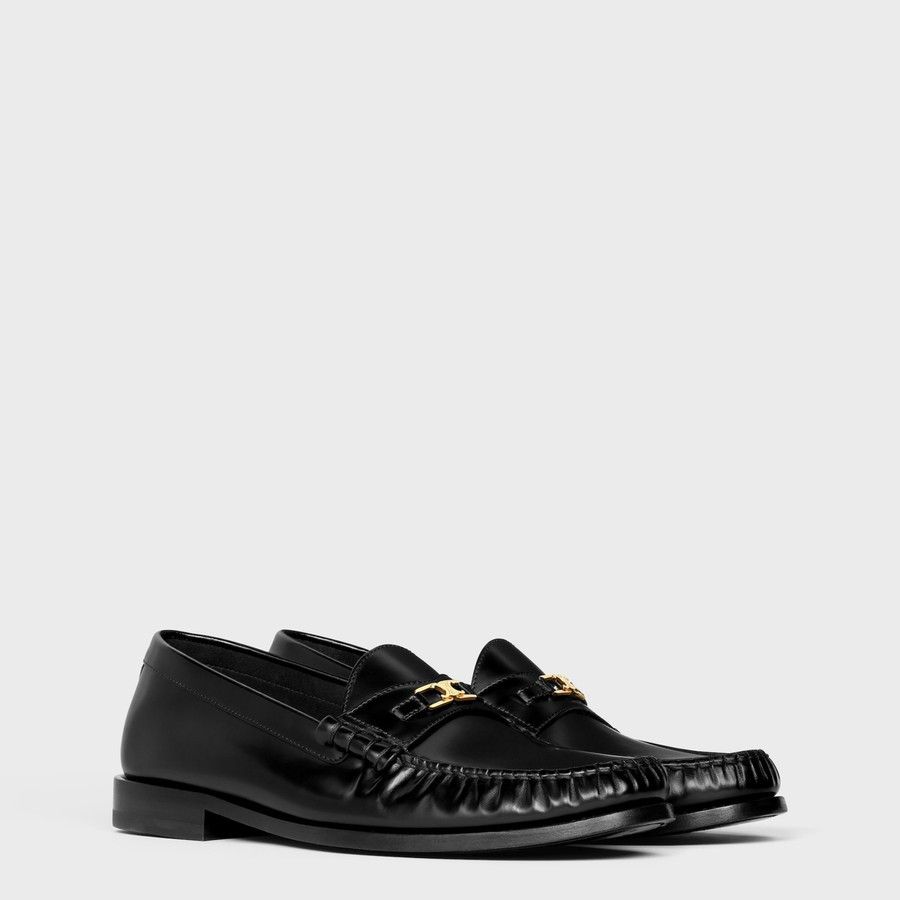 Celine o1d2blof0226 Leather Loafer Shoes in Black Size US 7.5 / EU 40-41 - 1 Thumbnail
