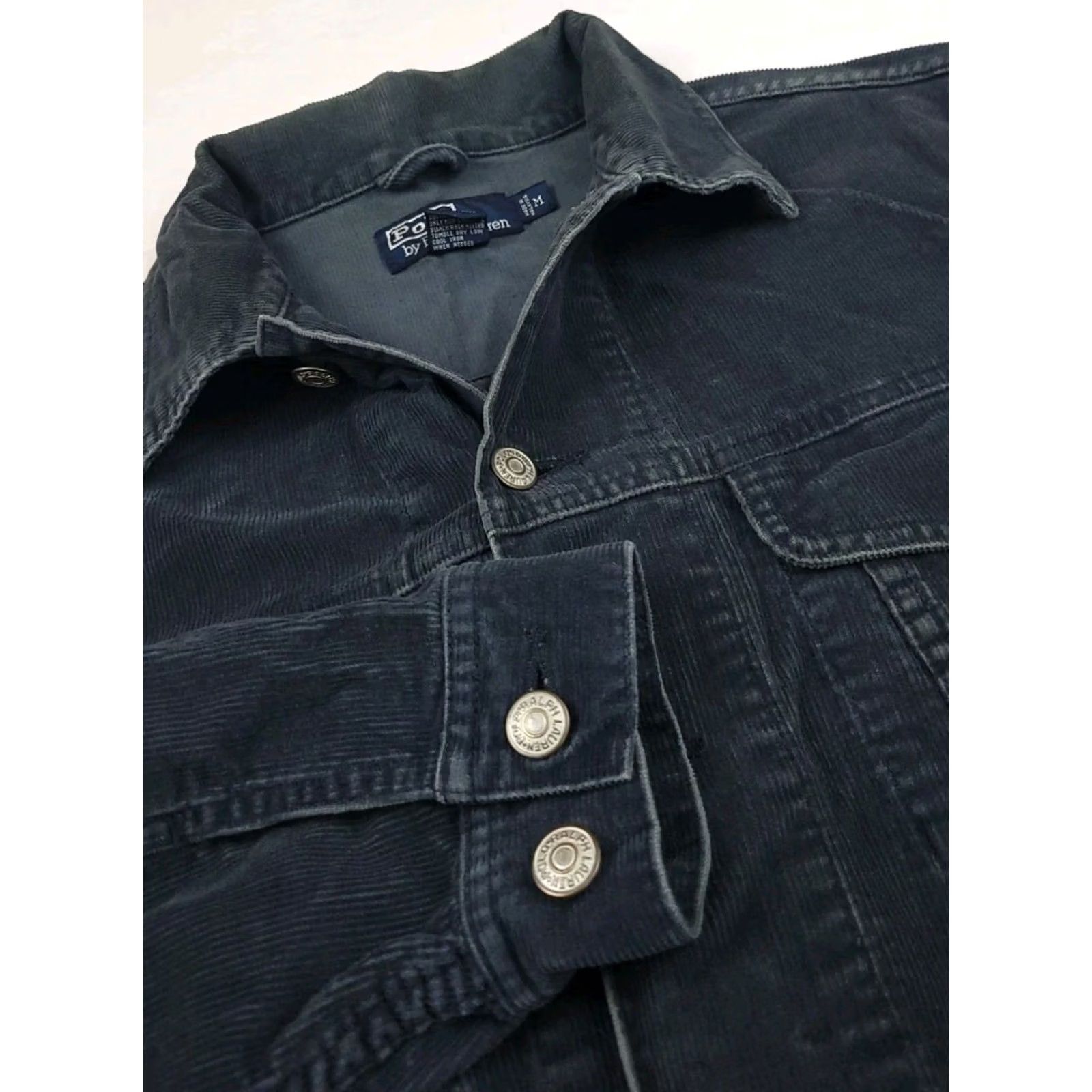 Polo Ralph Lauren VINTAGE Polo Ralph Lauren Jacket Mens M Blue Corduroy Trucker Cotton Country USA Size US M / EU 48-50 / 2 - 4 Thumbnail