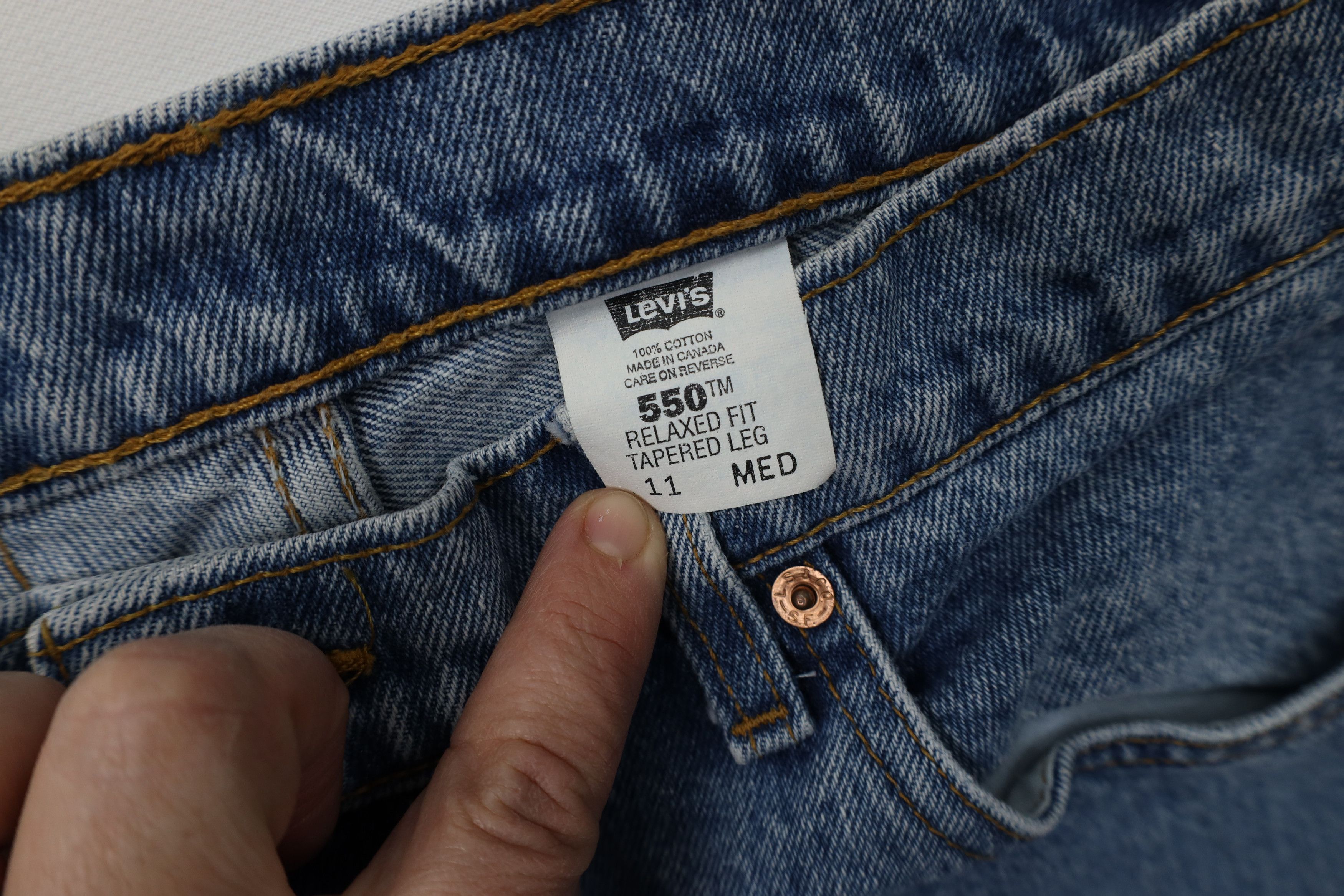 Levi's Vintage 90s Levis 550 Relaxed Tapered Leg Denim Jeans Blue Size 32" / US 10 / IT 46 - 7 Thumbnail
