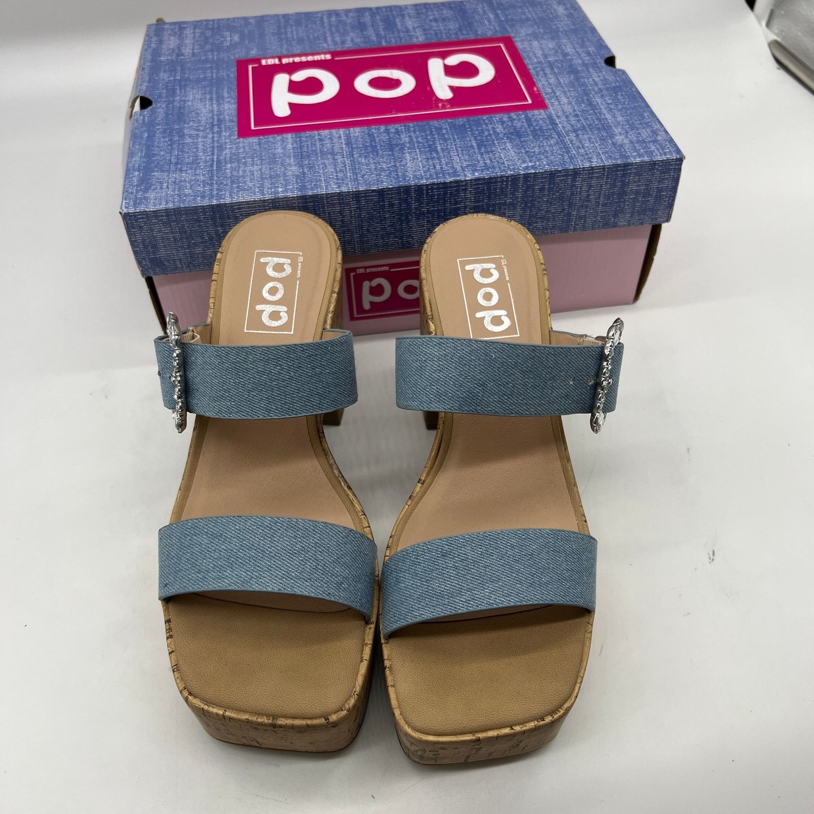 Other Pop Womens Kallie Heeled Sandals Pink Fuschia Multicolor Size US 8.5 / IT 38.5 - 3 Thumbnail