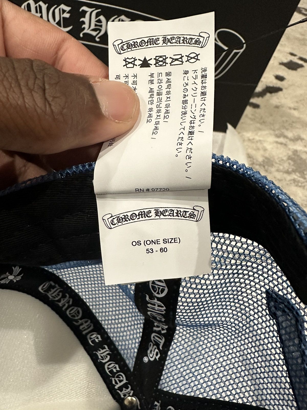 Chrome Hearts Chrome Hearts Cemetery Trucker Hat Blue Size ONE SIZE - 6 Thumbnail