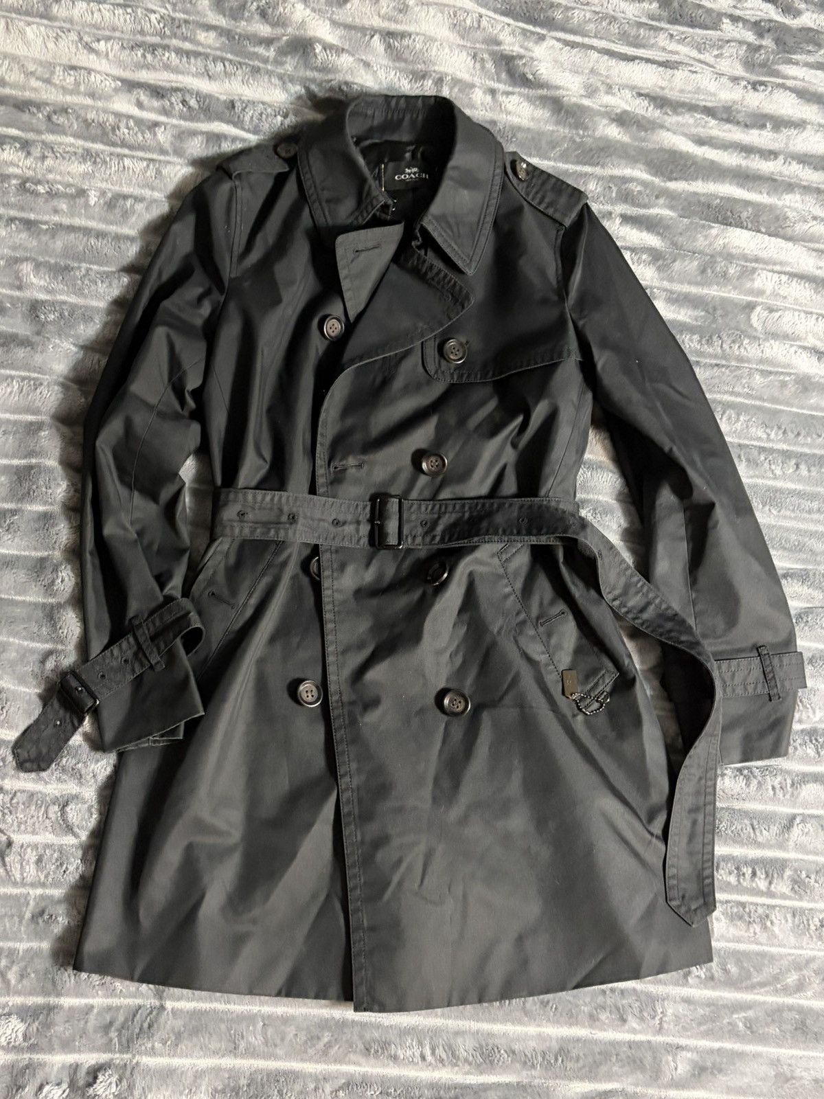 Coach Coach Black Belted Trench Coat Size M / US 6-8 / IT 42-44 - 1 Thumbnail