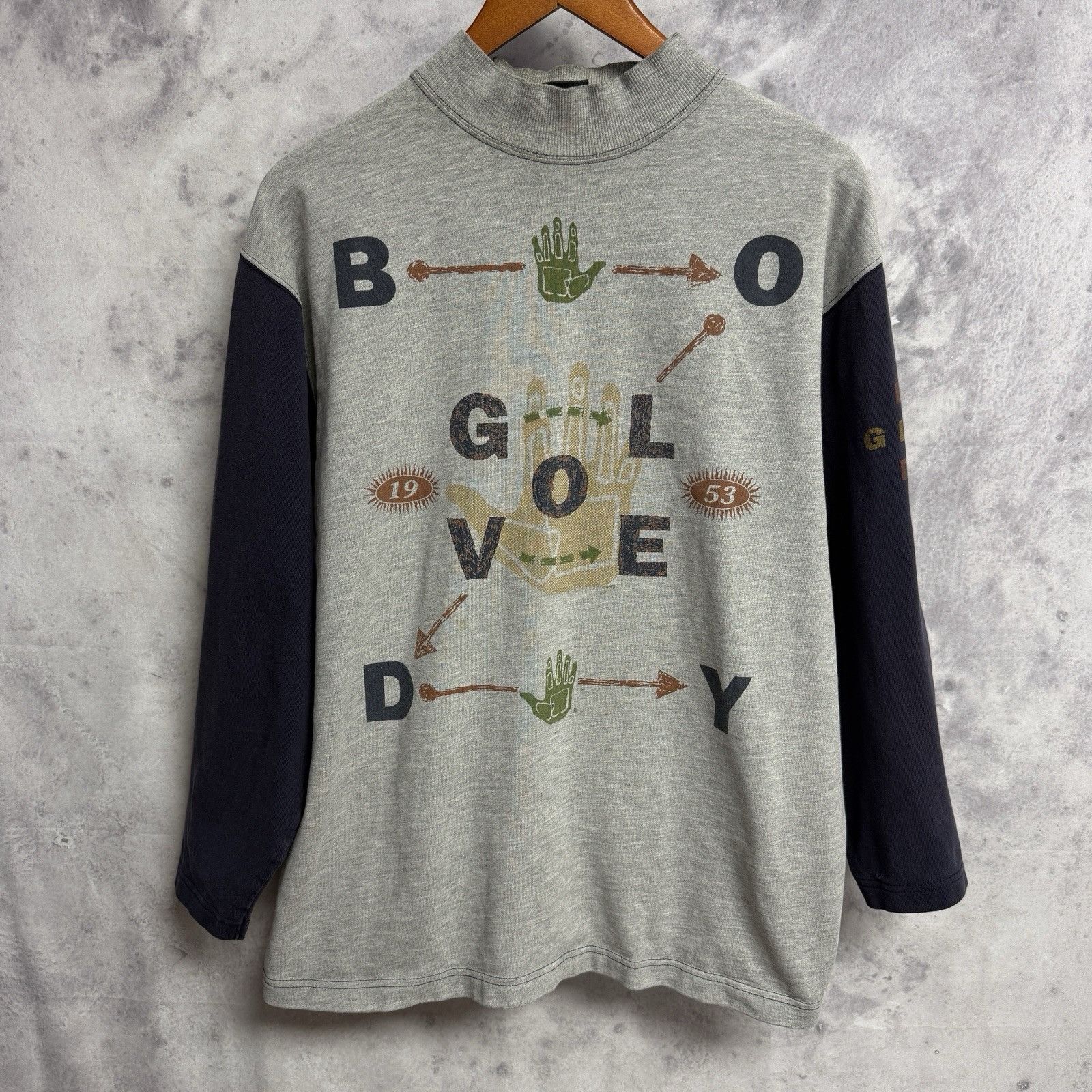 Body Glove Vintage 90s Body Glove T Shirt Mens Small Long Sleeve Mock Size US S / EU 44-46 / 1 - 2 Thumbnail