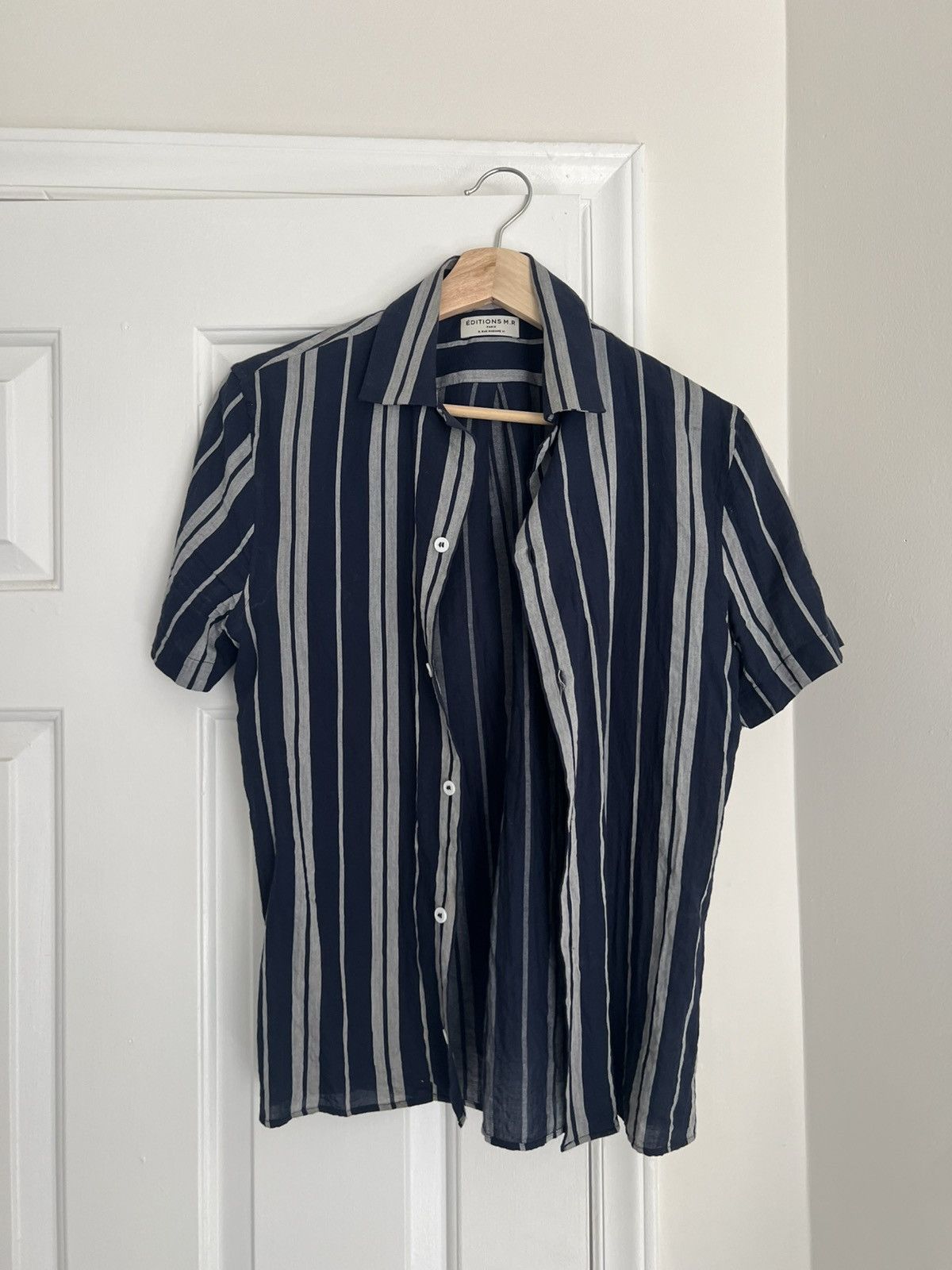 Editions M.R Striped Short Sleeve Button Down Size US XS / EU 42 / 0 - 1 Thumbnail
