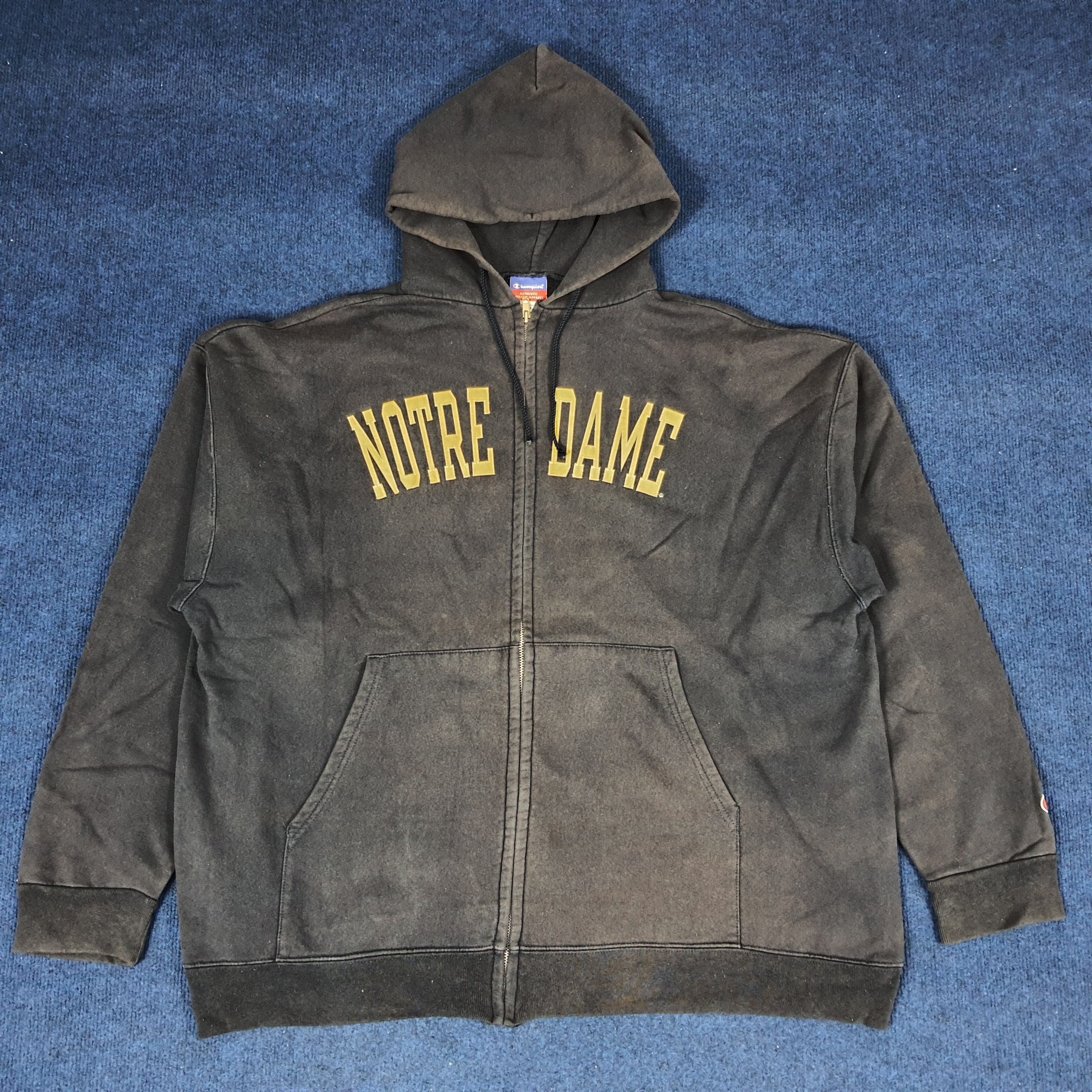NFL × Vintage Vintage NFL Notre Dame Zipper Hoodies Size US XXL / EU 58 / 5 - 1 Thumbnail