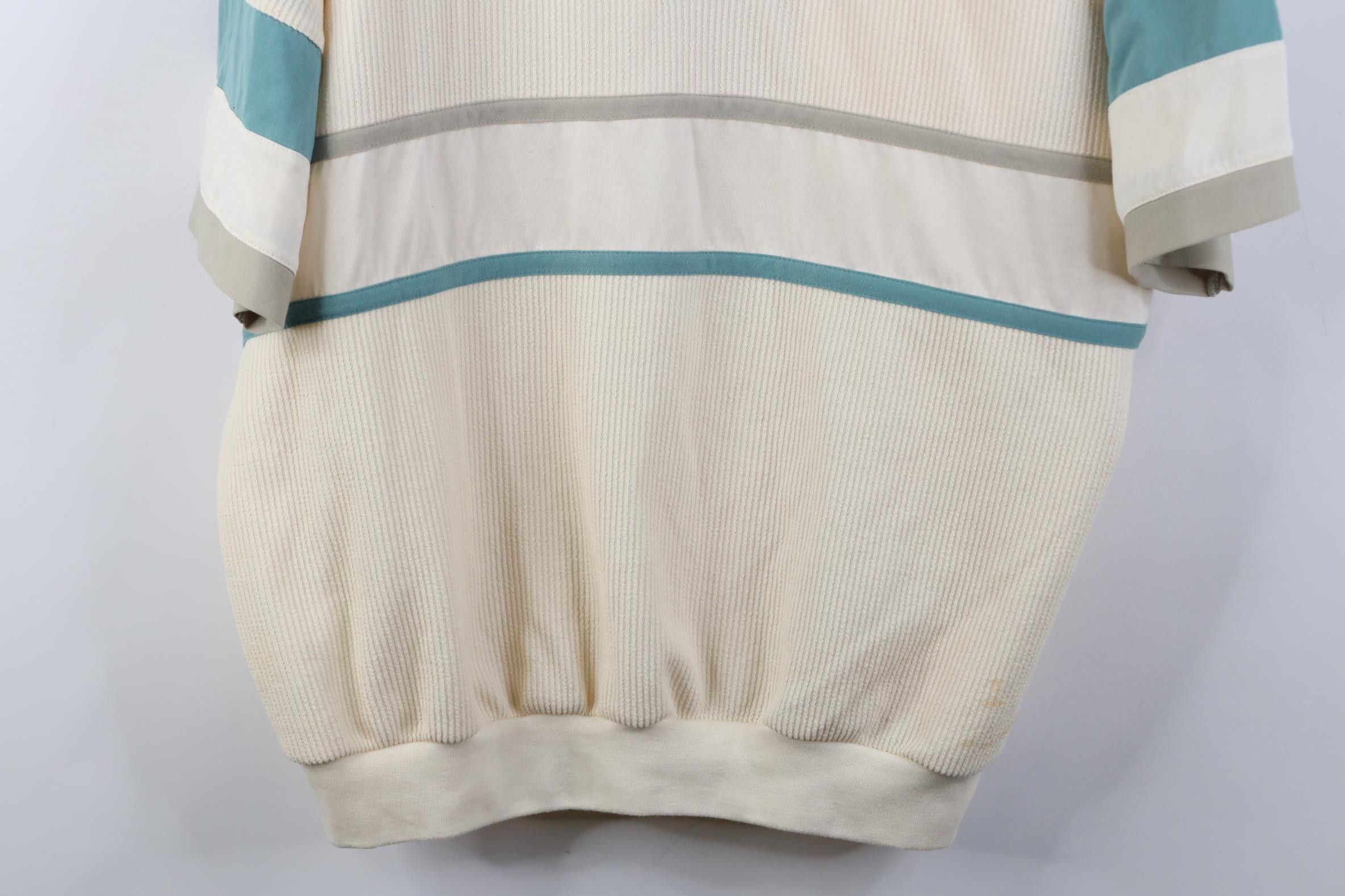 Vintage Vintage 90s Streetwear Block Ribbed Knit Pullover Polo Shirt Size US XL / EU 56 / 4 - 3 Thumbnail