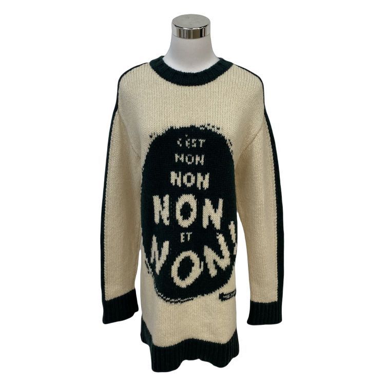 Dior Dior C'est Non Graphic Wool Sweater Size 36 Size XS / US 0-2 / IT 36-38 - 1 Thumbnail