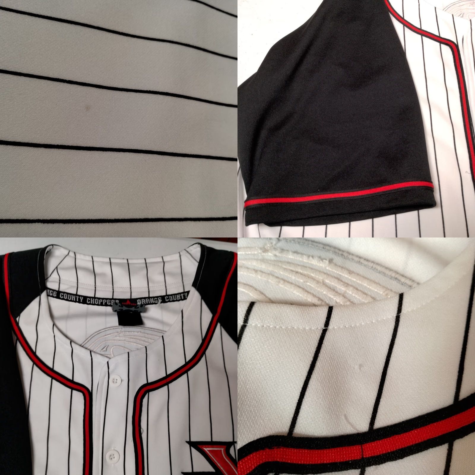 Vintage VINTAGE Orange County Choppers New York Shirt XL Baseball Jersey Motorcycle Pinstripe Shirt X L White Embroidered Choppers Men Size US XL / EU 56 / 4 - 10 Thumbnail
