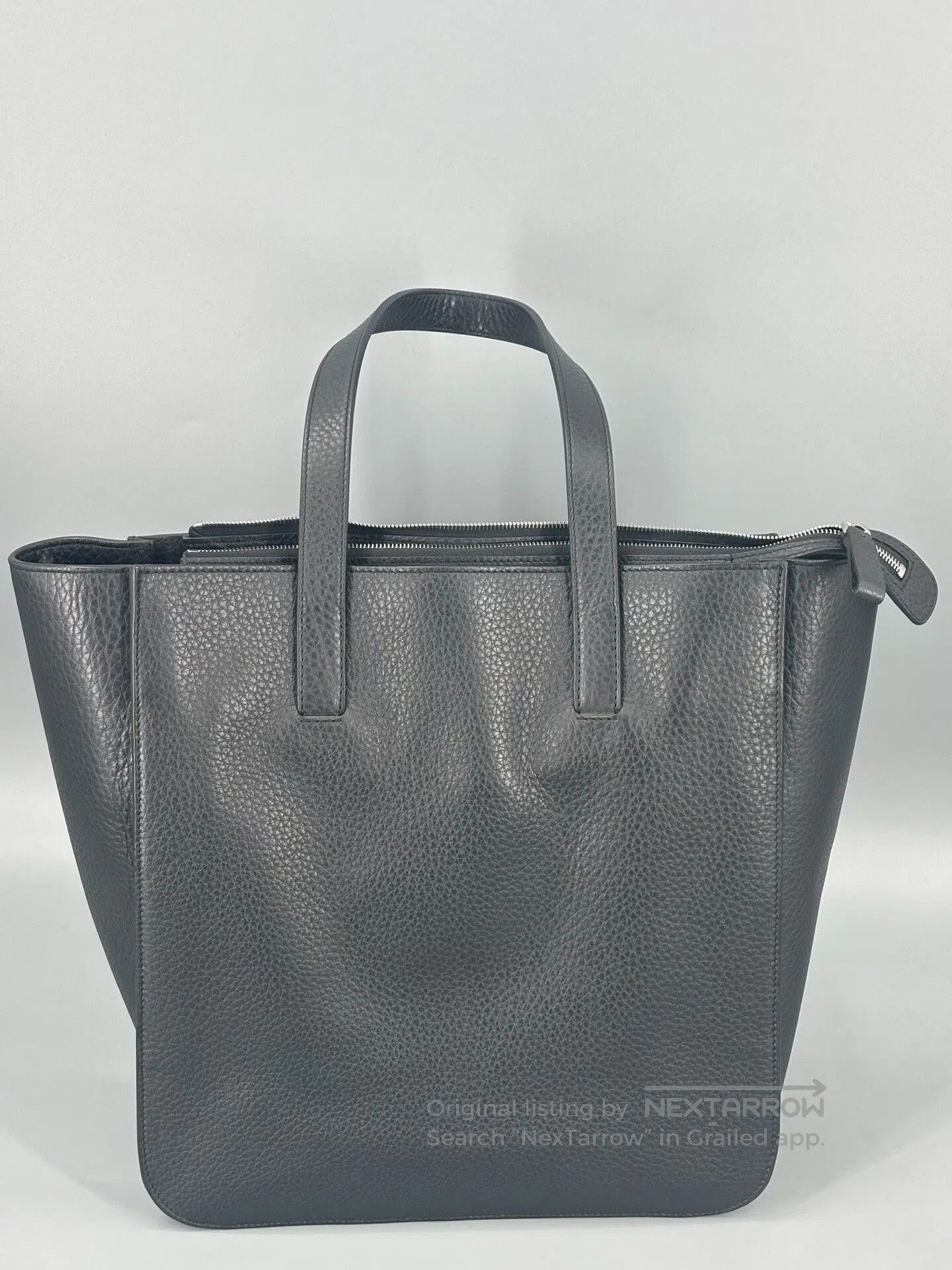 giorgio armani men's leather tote bag.