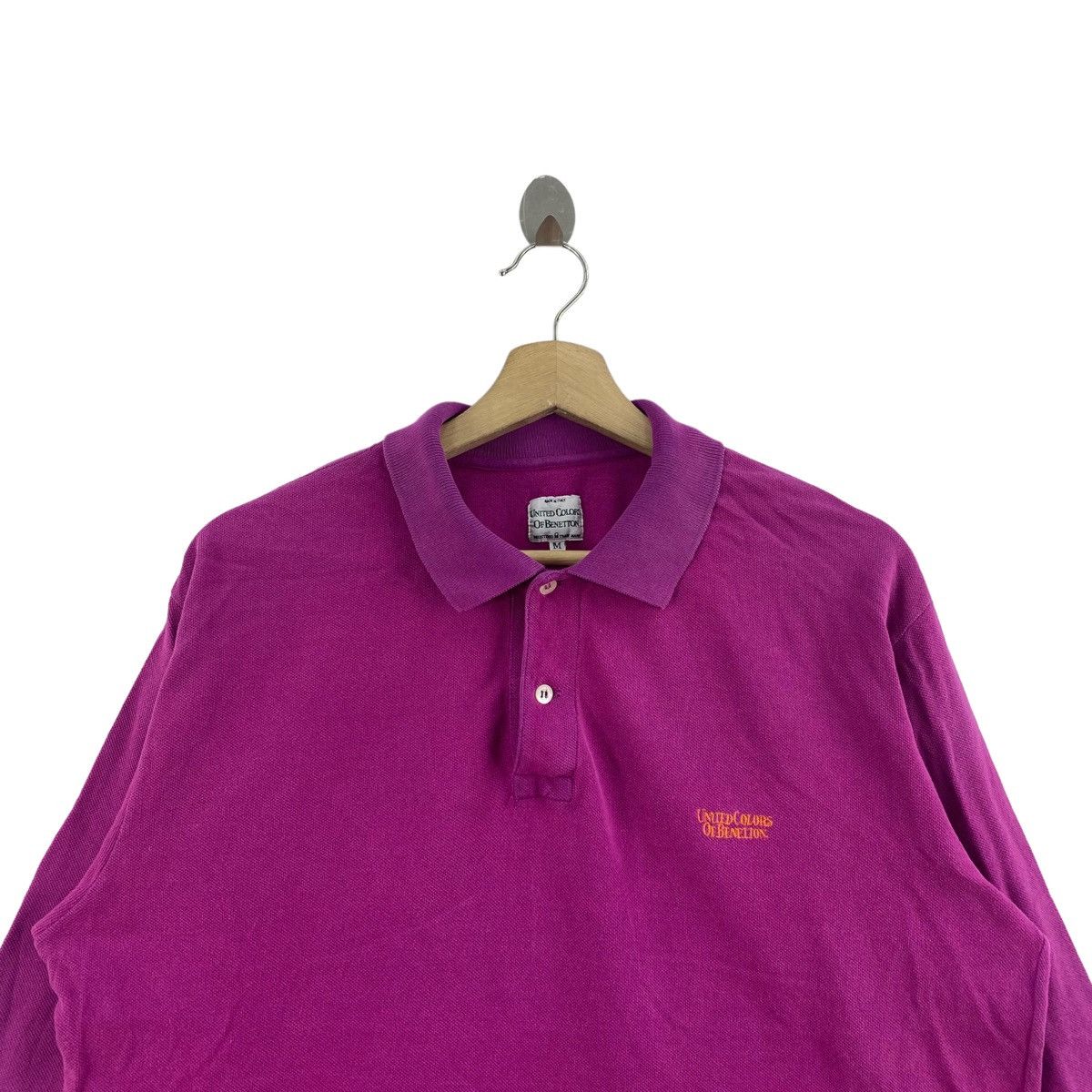 United Colors Of Benetton UNITED COLOURS Of BENETTON Purple Button Up Collar Long Size US M / EU 48-50 / 2 - 2 Thumbnail
