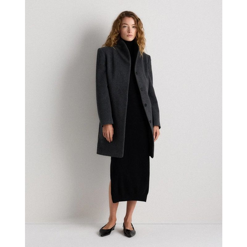 Quince Quince Women's Wool Cashmere Cocoon Coat Charcoal Size S Size S / US 4 / IT 40 - 6 Thumbnail