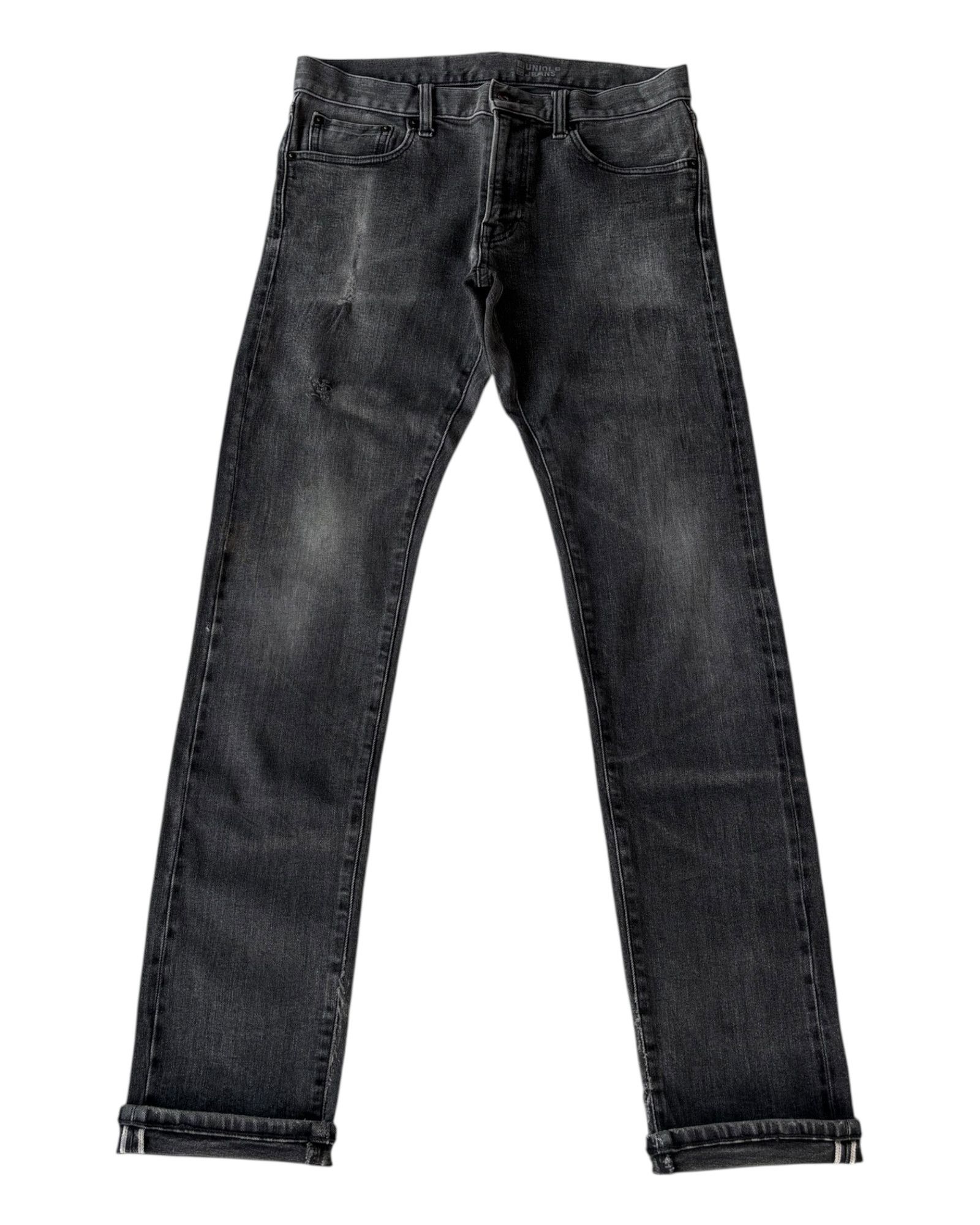 Vintage Uniqlo Black Faded Selvedge Jeans