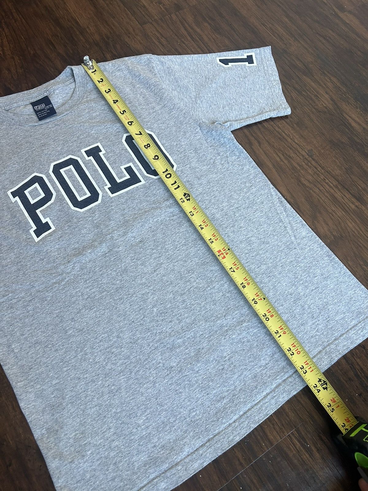 Polo Ralph Lauren Vintage Polo Ralph Lauren “Polo” Text Grey T-Shirt Size XS / US 0-2 / IT 36-38 - 8 Thumbnail