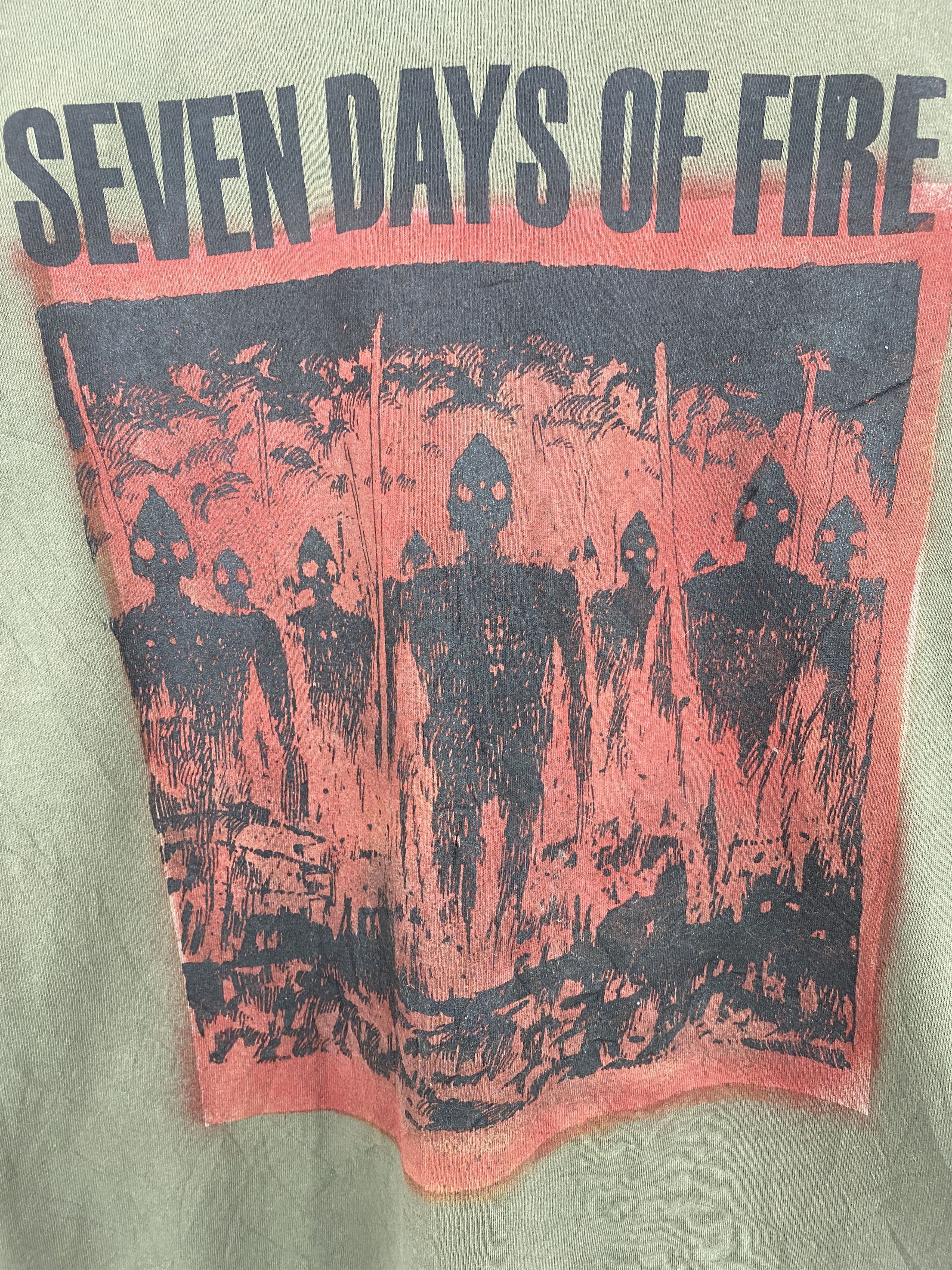 Vintage Vintage The Seven Days Of Fire Backhit Tee TA0572 Size US M / EU 48-50 / 2 - 11 Thumbnail
