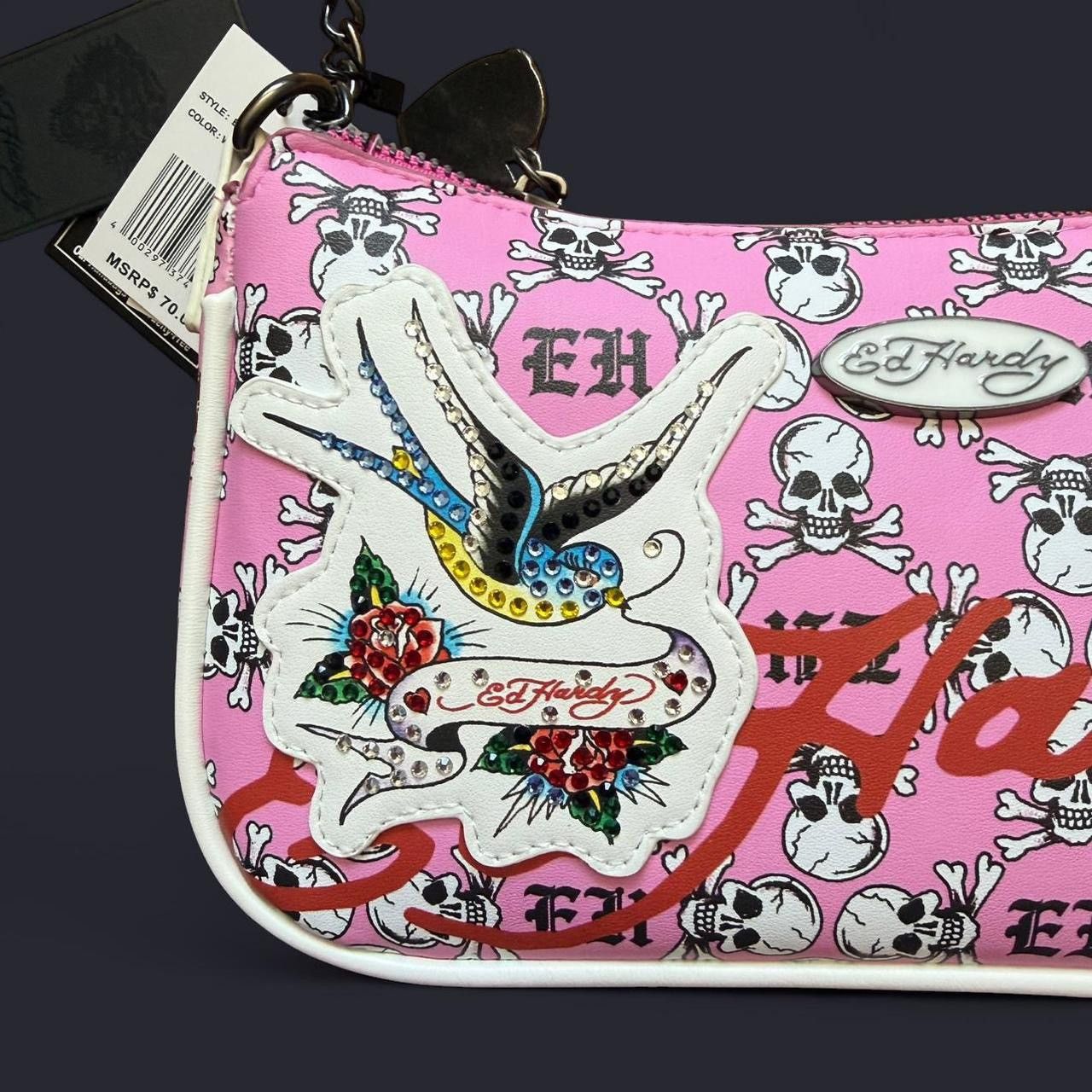Ed Hardy NWT Ed Hardy pink purse with skull & crossbones Size ONE SIZE - 2 Thumbnail