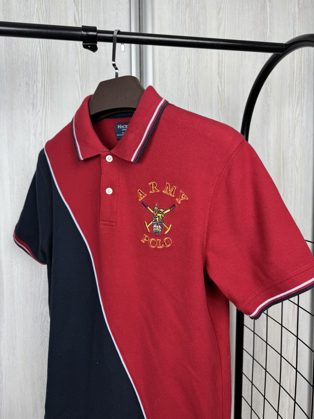 Hackett Hackett London red blue army polo shirt number 3 Size US M / EU 48-50 / 2 - 6 Thumbnail