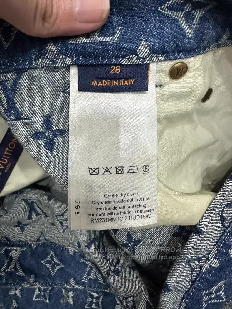 Louis Vuitton Louis Vuitton 26 New Full Print Denim Shorts Size US 28 / EU 44 - 5 Thumbnail
