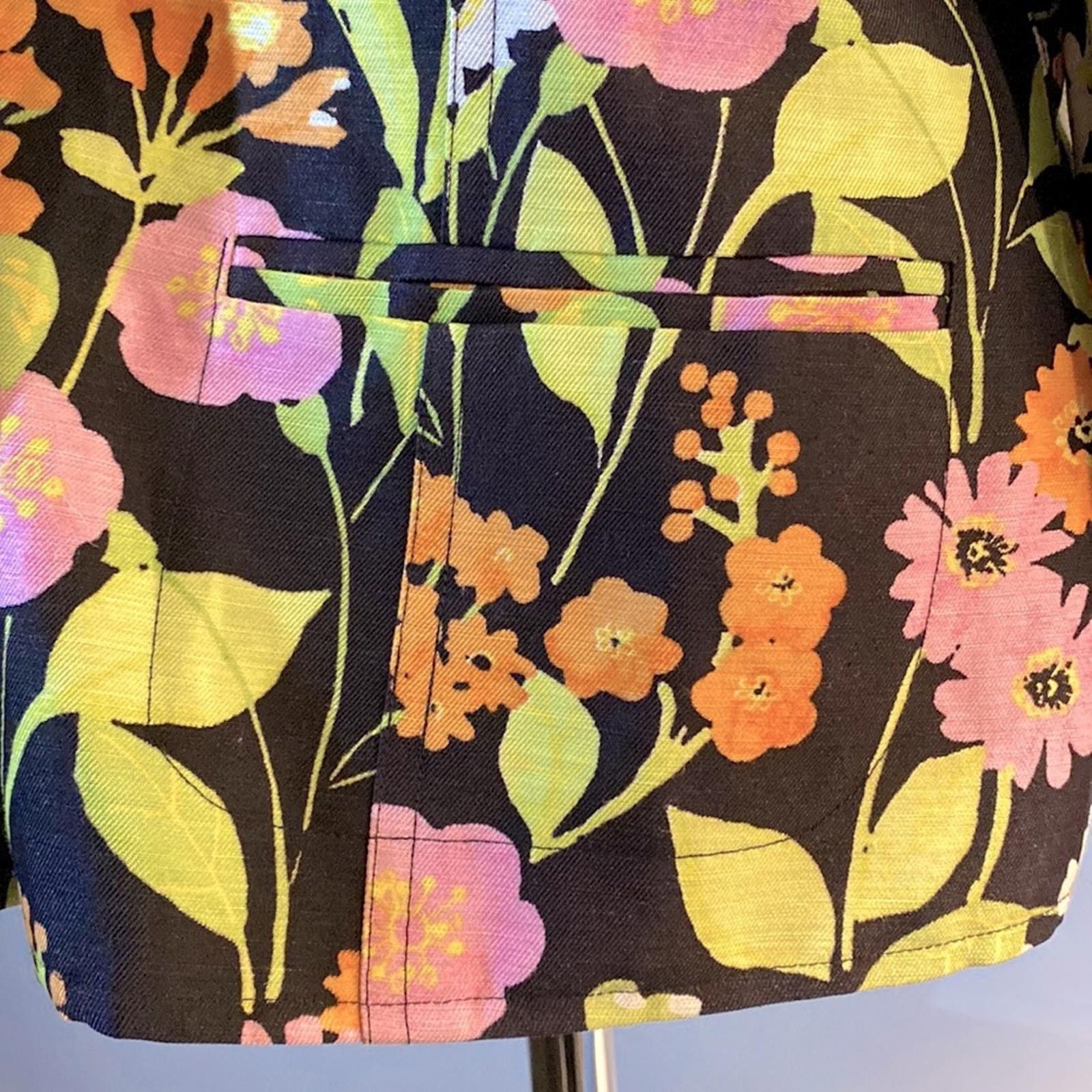 Other Vintage Sigrid Olsen Floral Linen Blend Blazer Size 4 Size S / US 4 / IT 40 - 6 Thumbnail