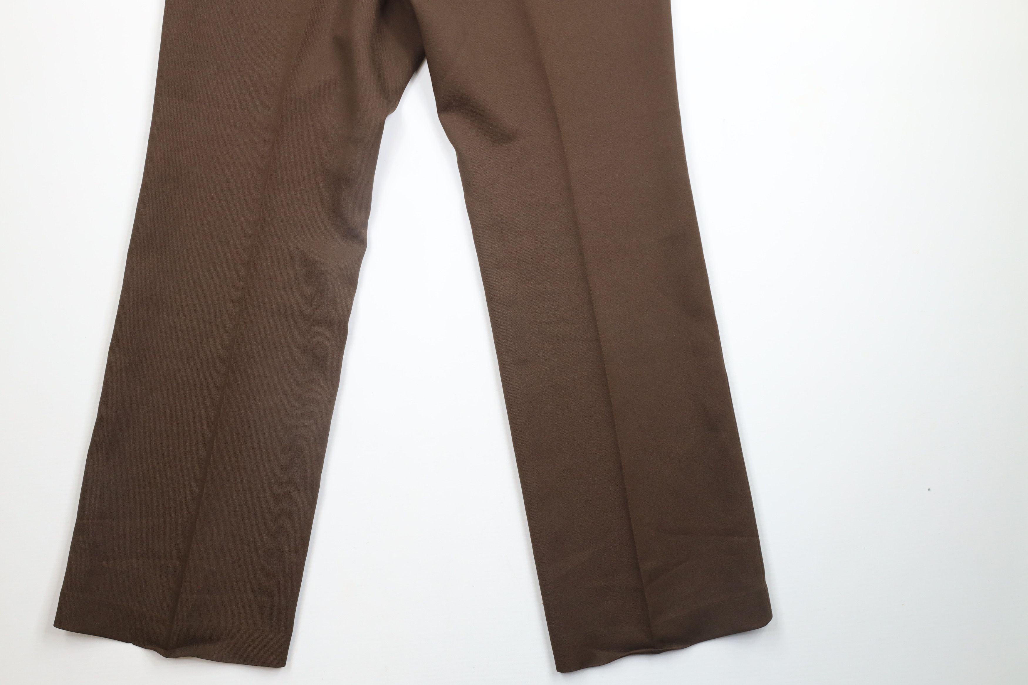 Levi's × Vintage Vintage 70s Levis Knit Wide Leg Bell Bottoms Pants Brown USA Size US 36 / EU 52 - 12 Thumbnail