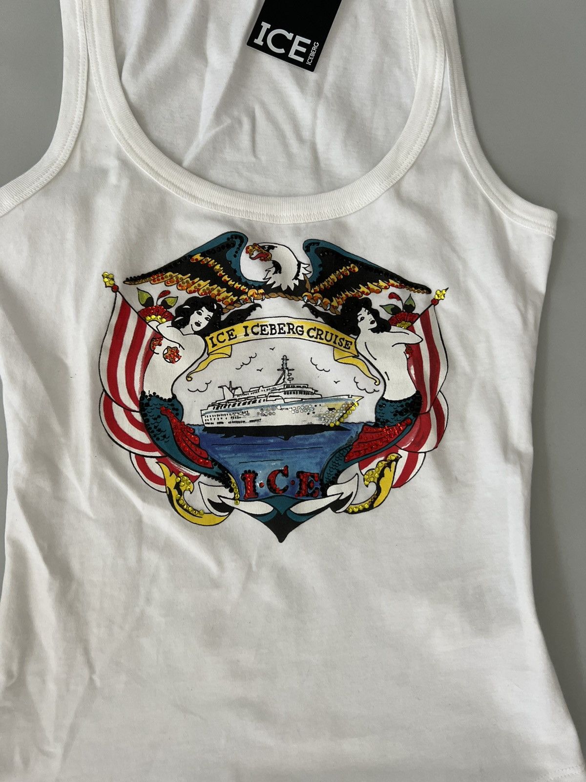 Iceberg Iceberg Vintage Tank Top Shirt Size XS / US 0-2 / IT 36-38 - 2 Thumbnail