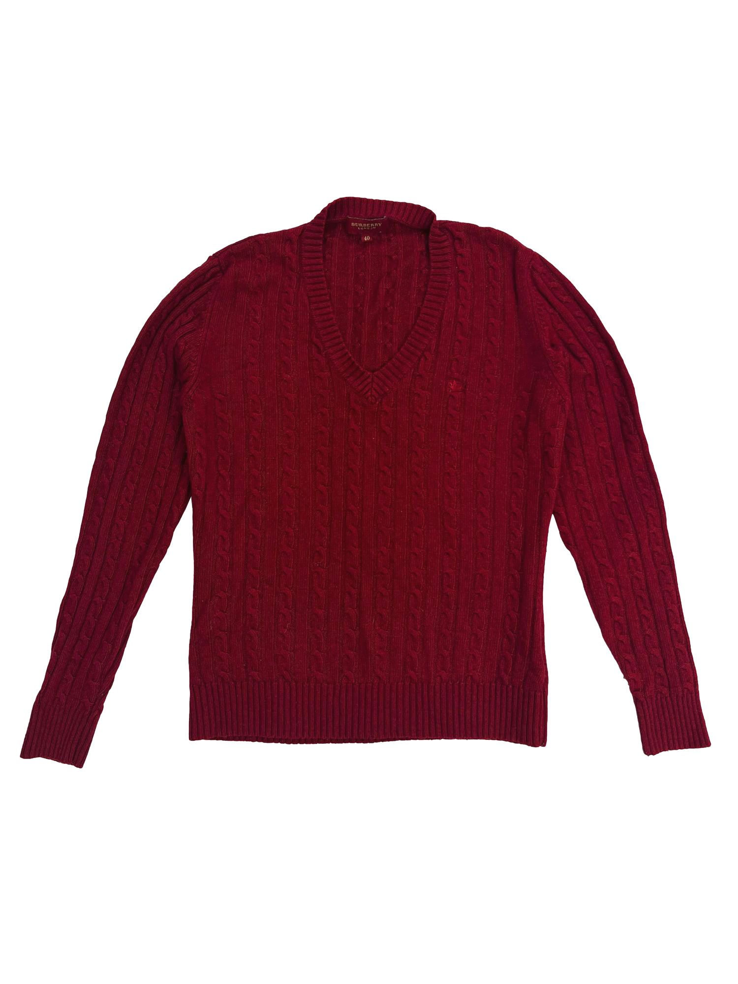 Burberry ⚡️QUICK SALE⚡️ Burberry Red Cable Knit Size S / US 4 / IT 40 - 1 Thumbnail
