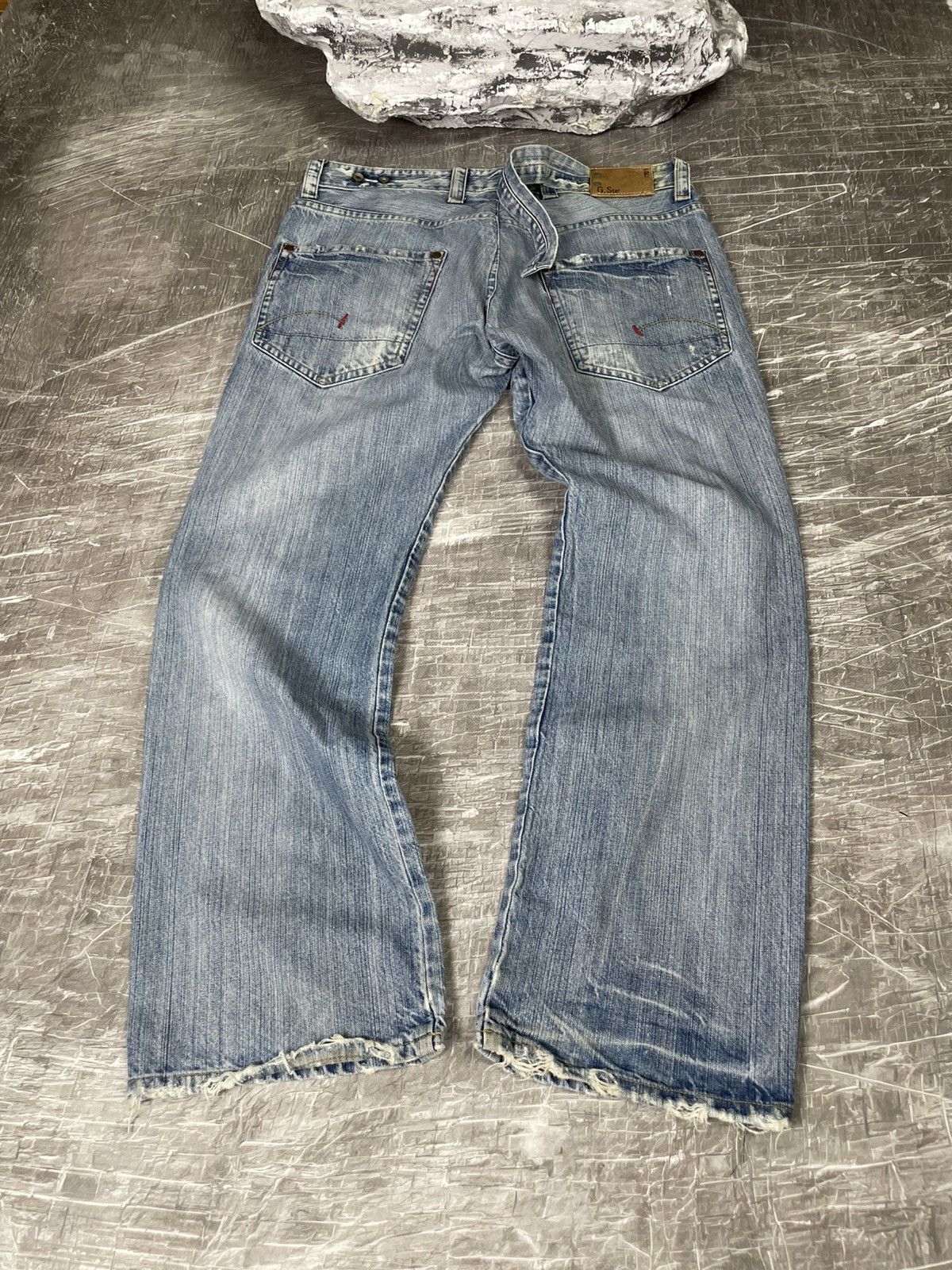 G-Star Vintage G-Star Fade Distressed Denim Jeans Y2K DG Japan Vibe Size US 36 / EU 52 - 2 Thumbnail