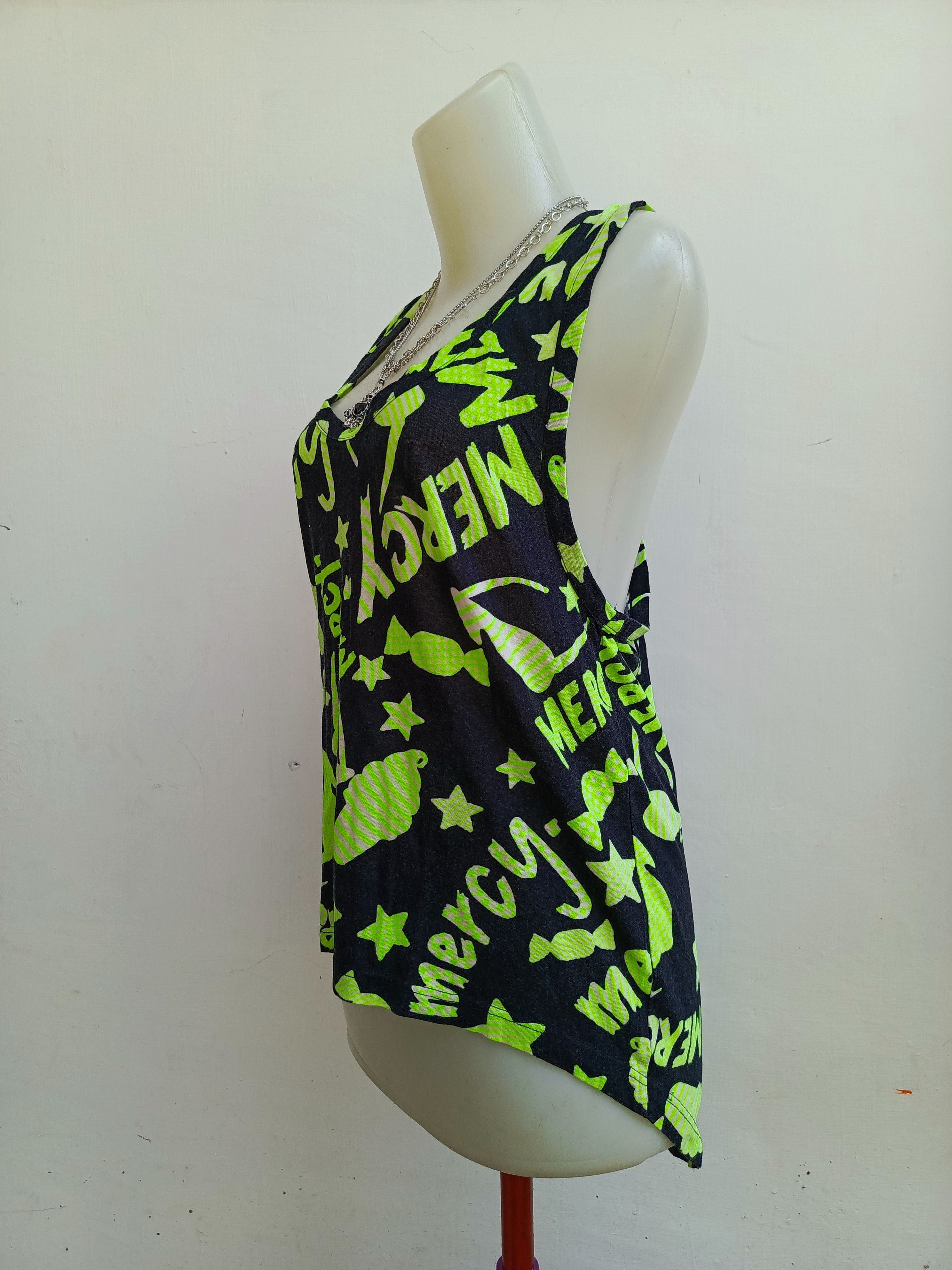 Japanese Brand Mercy Neon Graphic Tank — Y2K — NVMBER17 Size L / US 10 / IT 46 - 5 Thumbnail