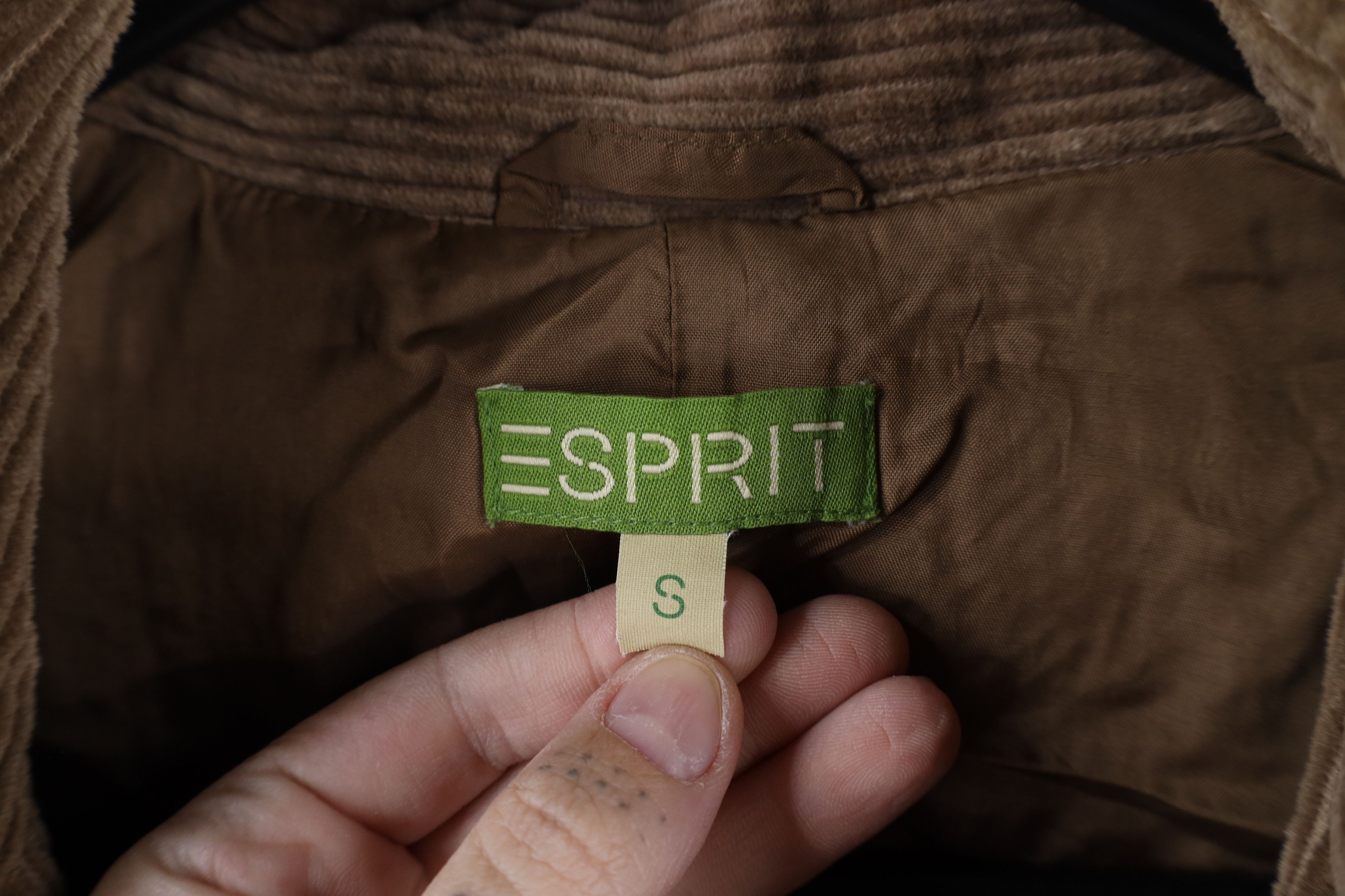 Esprit × Vintage Vintage 90s Esprit Breasted Belted Corduroy Jacket Brown Size S / US 4 / IT 40 - 5 Thumbnail