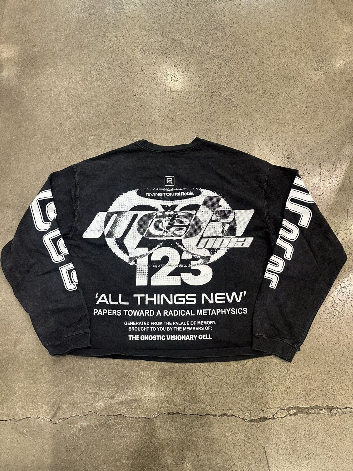 RRR-123 RIVINGTON ROI REBIS - Meta Alma CVA LS Tee Vintage Black/Blu Size US M / EU 48-50 / 2 - 2 Thumbnail