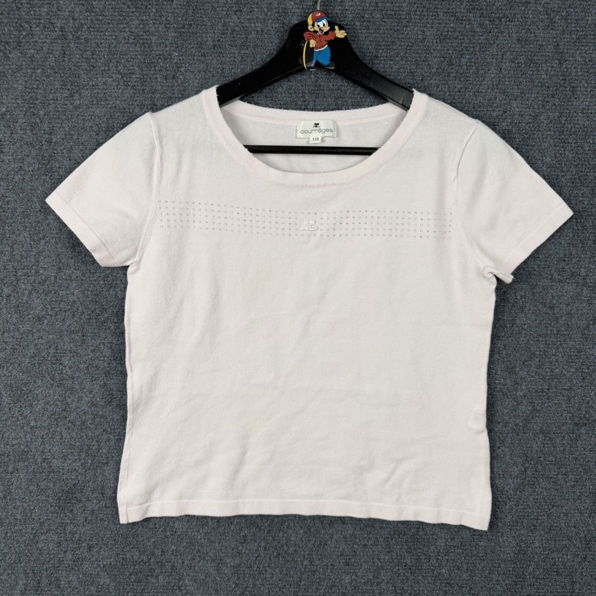 Courreges Courrèges short-sleeve knit top in a pale pink Size S / US 4 / IT 40 - 1 Thumbnail