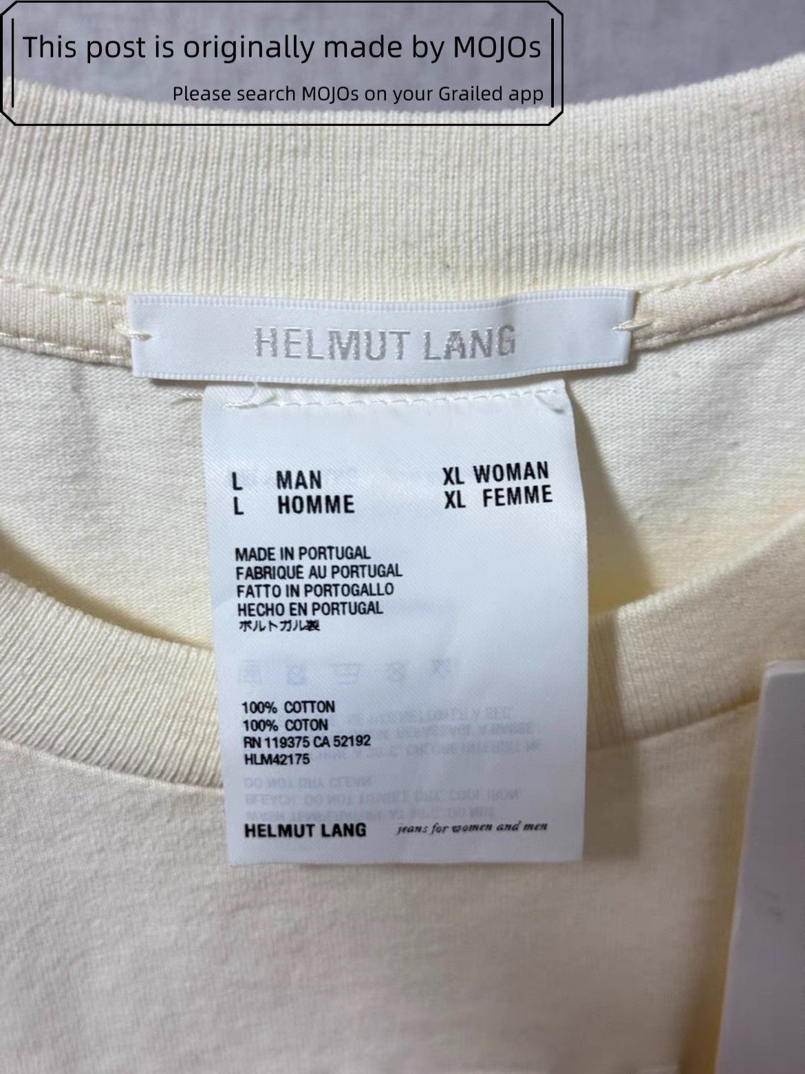 Helmut Lang Helmut Lang Logo Stitches Classic Tee Size US L / EU 52-54 / 3 - 3 Thumbnail