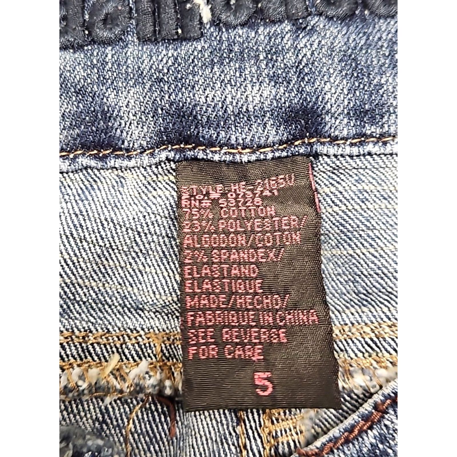 Vintage Dollhouse Y2K Low Rise Bootcut Jeans Juniors 5 Stretch Denim Blue 28in Waist 32in Inseam Women Size 27" / US 4 / IT 40 - 6 Thumbnail