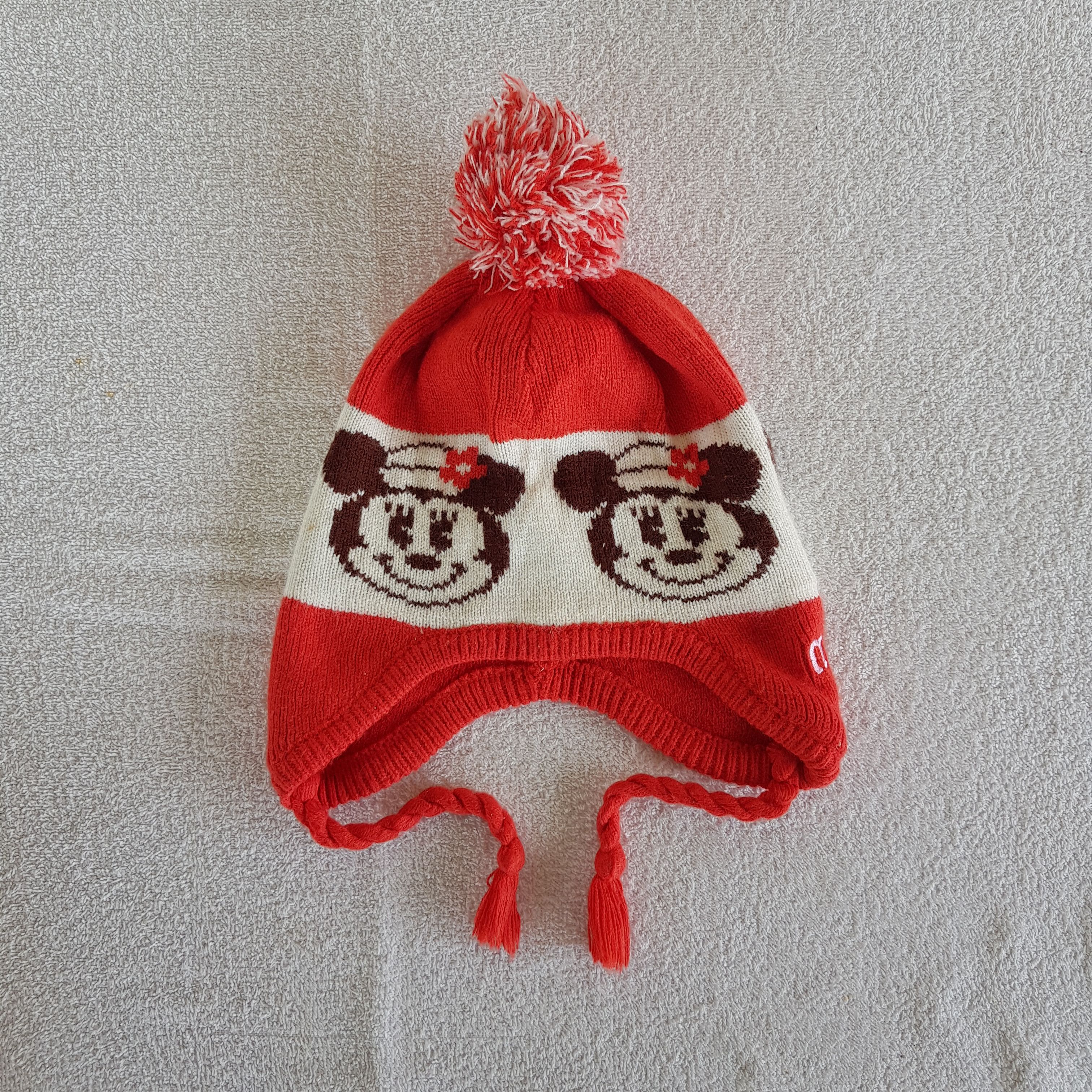 Disney Vintage Mickey Mouse Earflap Beanie Y2K Knit Snow Caps Hats Size ONE SIZE - 6 Thumbnail