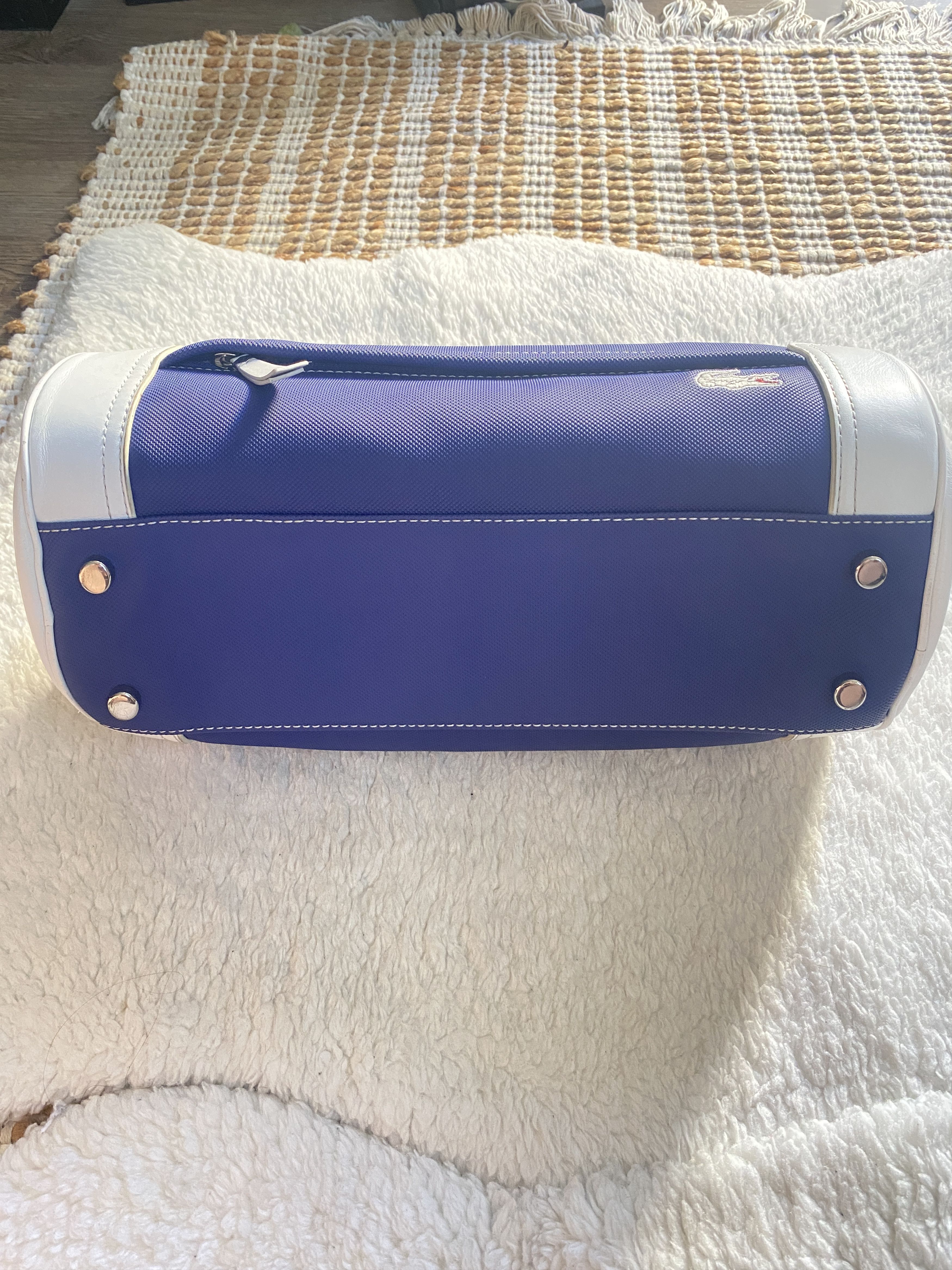 Lacoste Rare Lacoste Barrel Bag – Navy & White PVC Size ONE SIZE - 11 Thumbnail