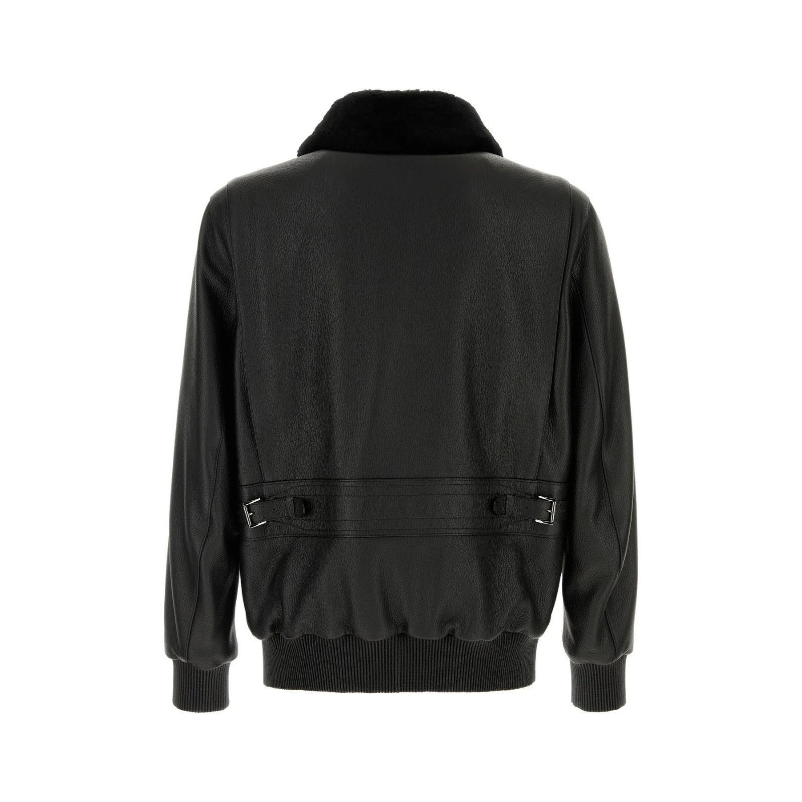 Brioni BRIONI Black Leather Jacket New & Authentic (Men's size:50;) Size US M / EU 48-50 / 2 - 2 Thumbnail