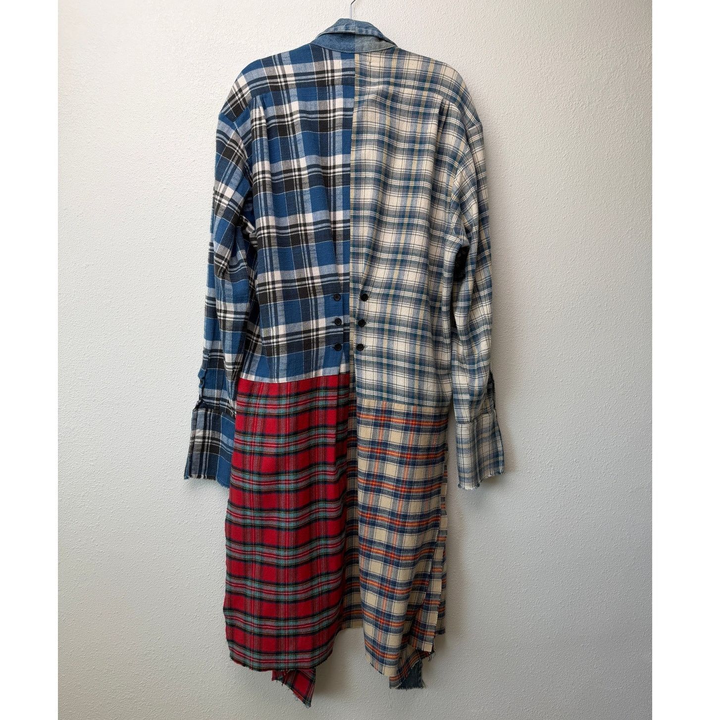Greg Lauren NWOT Greg Lauren Denim Studio Patchwork Plaid Kimono Coat S Size S / US 4 / IT 40 - 5 Thumbnail