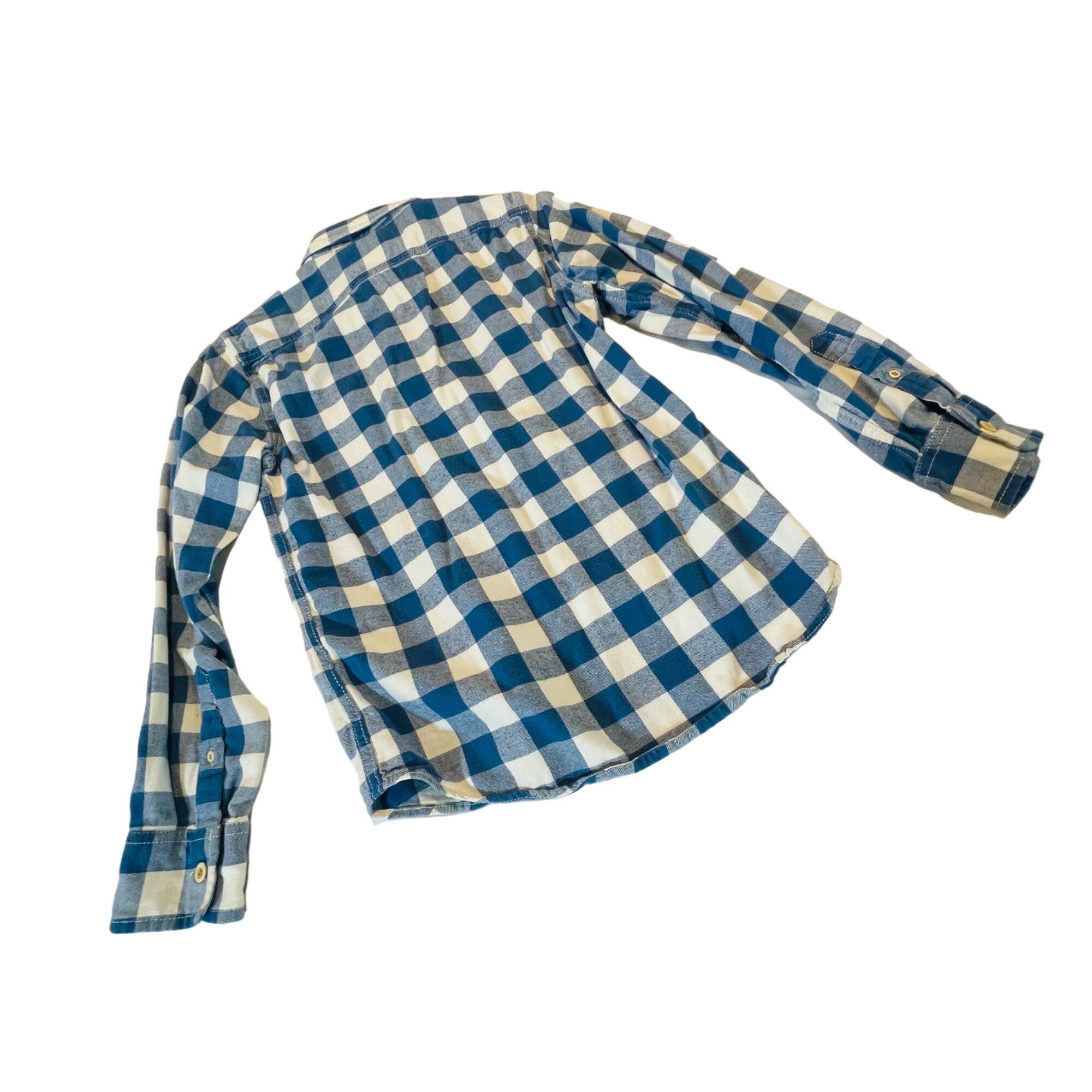 American Eagle Outfitters American Eagle Outfitters Blue & White Plaid Button-Up Shirt Size US XS / EU 42 / 0 - 3 Thumbnail