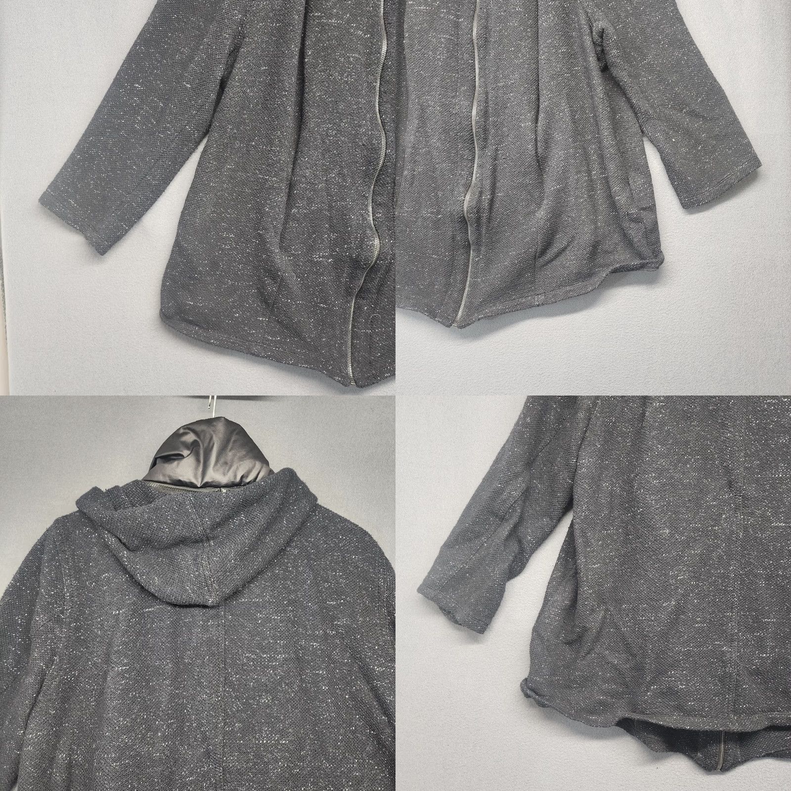 Vintage Chicos Zenergy Jacket Womens 3 US XL Black Detachable Lining Full Zip Hood Jacket Womens Long Sleeve Menagerie? Size L / US 10 / IT 46 - 10 Thumbnail