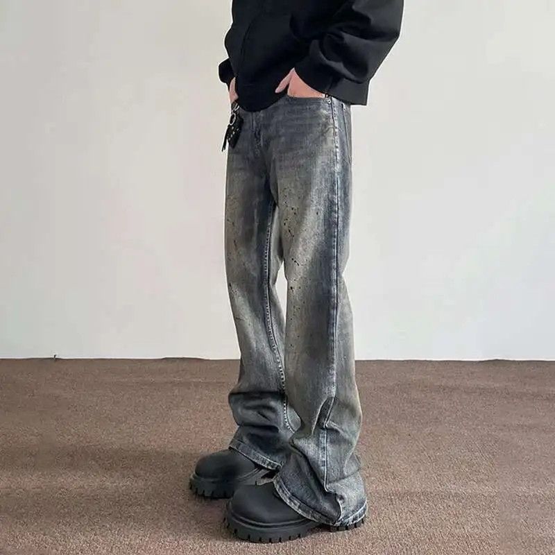 Japanese Brand × Jean High Street Washed Splash Ink Denim Size US 27 - 5 Thumbnail