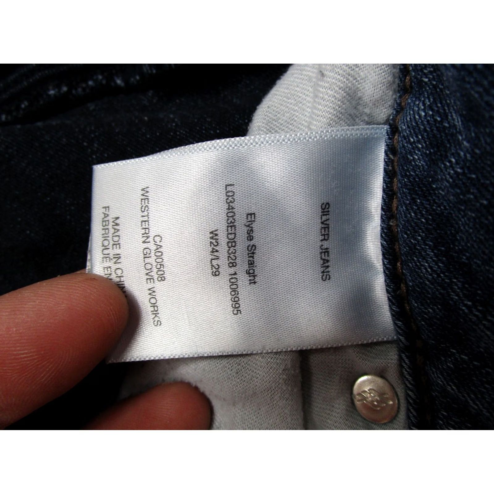 Silver Jeans Co. Silver Jeans Co Blue Stretch Elyse Straight Leg Jeans Womens Size 24x29 Size 42" / US 20 - 5 Thumbnail