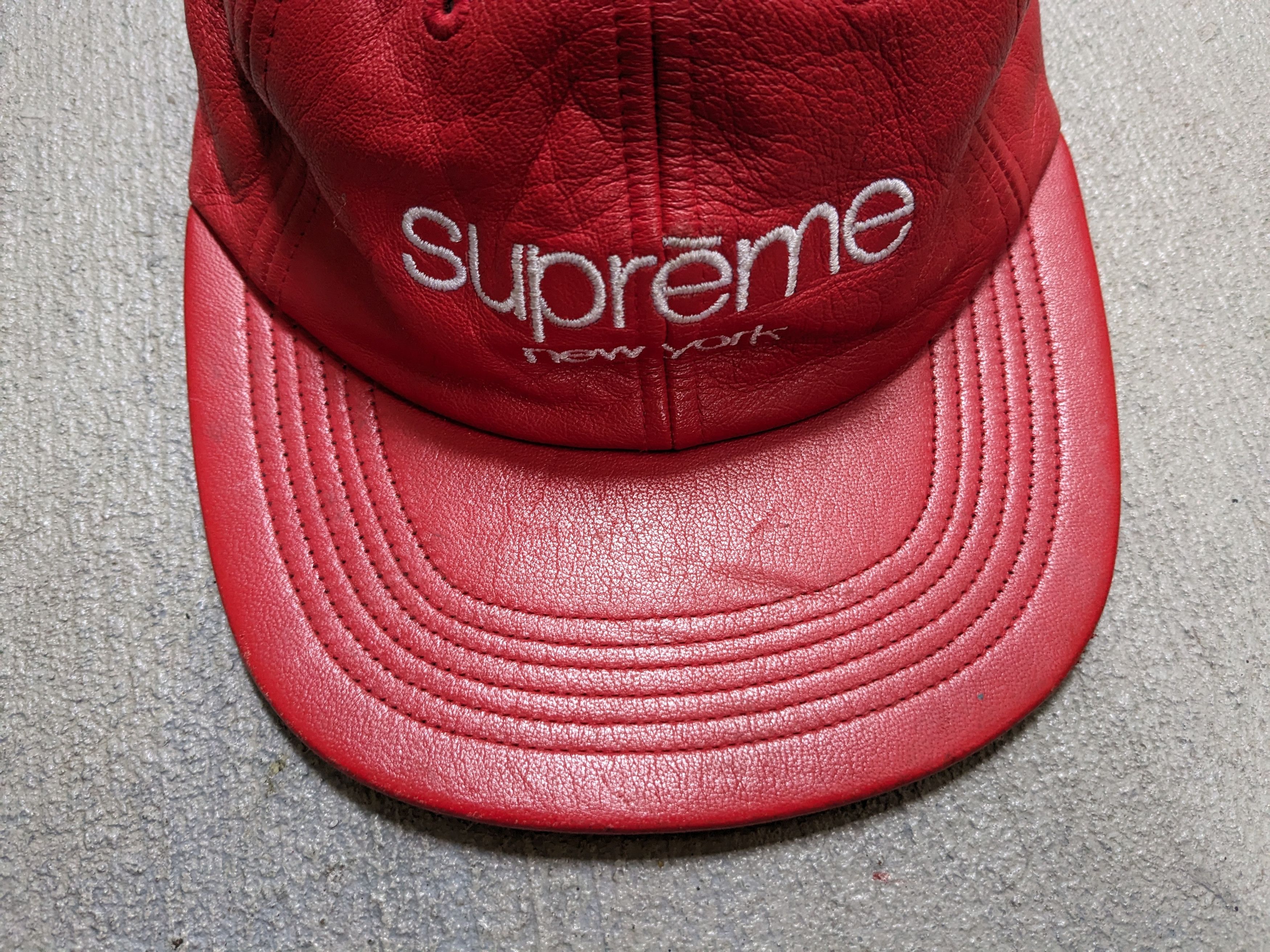 Supreme Supreme Classic 6-Panel Leather Hat Cap Strap Adjustable Size ONE SIZE - 5 Thumbnail